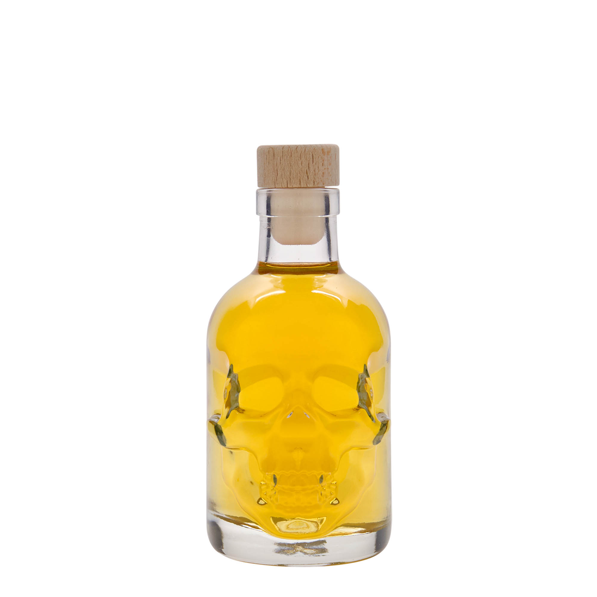 200 ml glasflaske 'Dødningehoved', åbning: prop 200 ml glasflaske 'Dødningehoved', åbning: prop