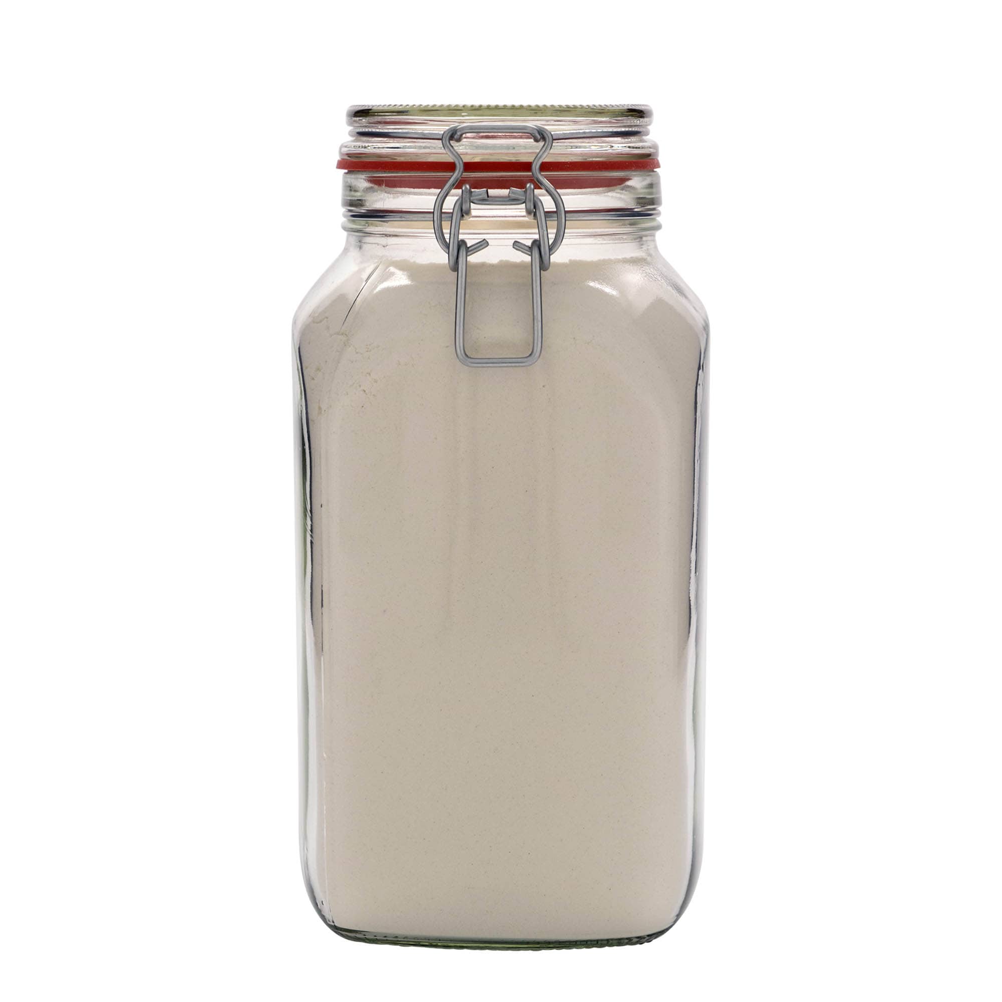 2.590 ml patentglas #, firkantet, åbning: patentlukning