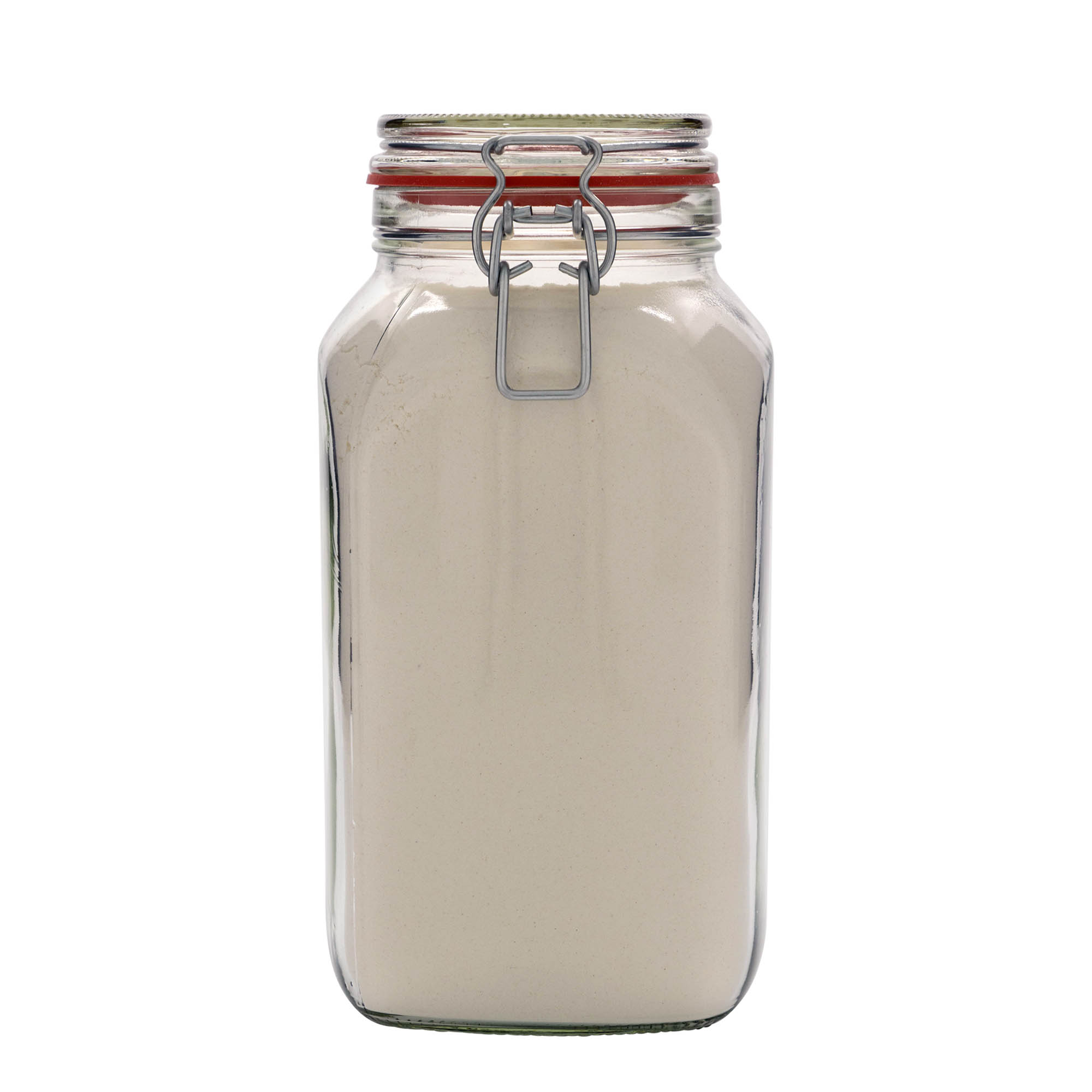 2.590 ml patentglas #, firkantet, åbning: patentlukning