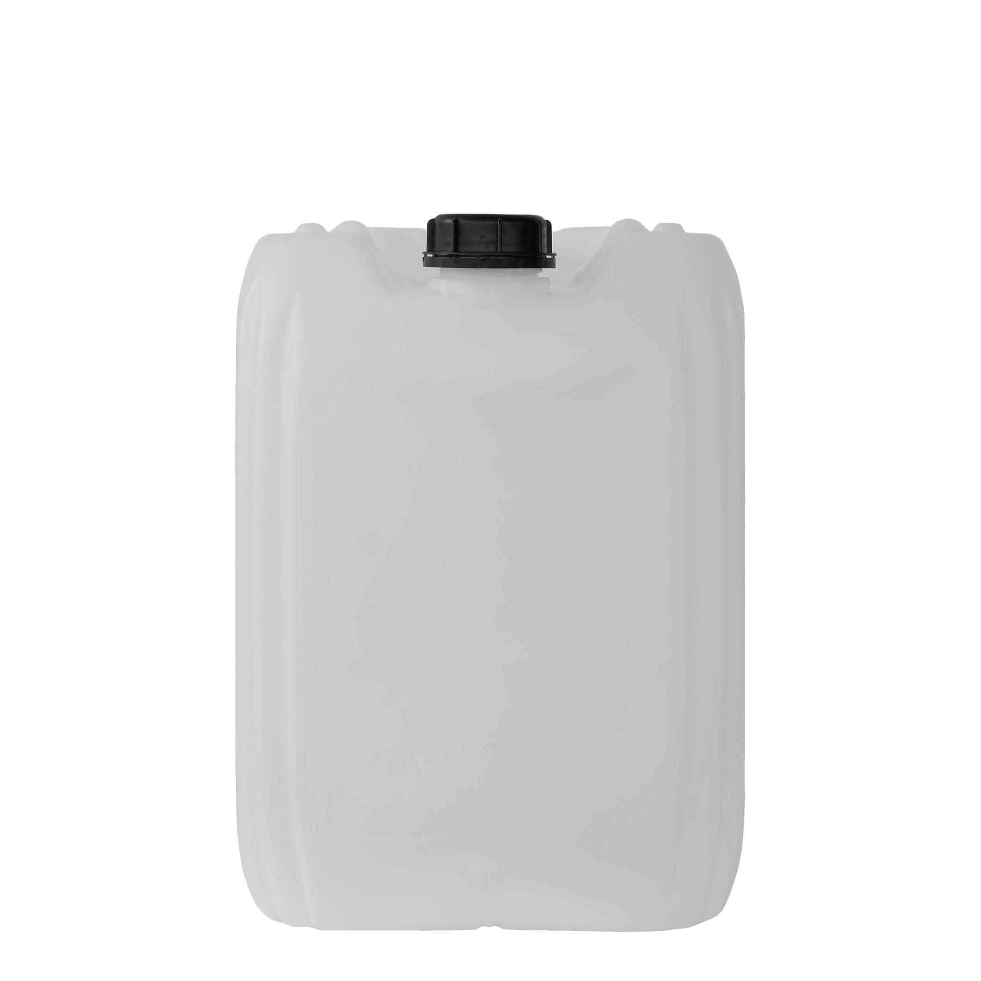 25 l dunk, rektangulær, HDPE-plast, natur, åbning: ND 60 25 l dunk, rektangulær, HDPE-plast, natur, åbning: ND 60