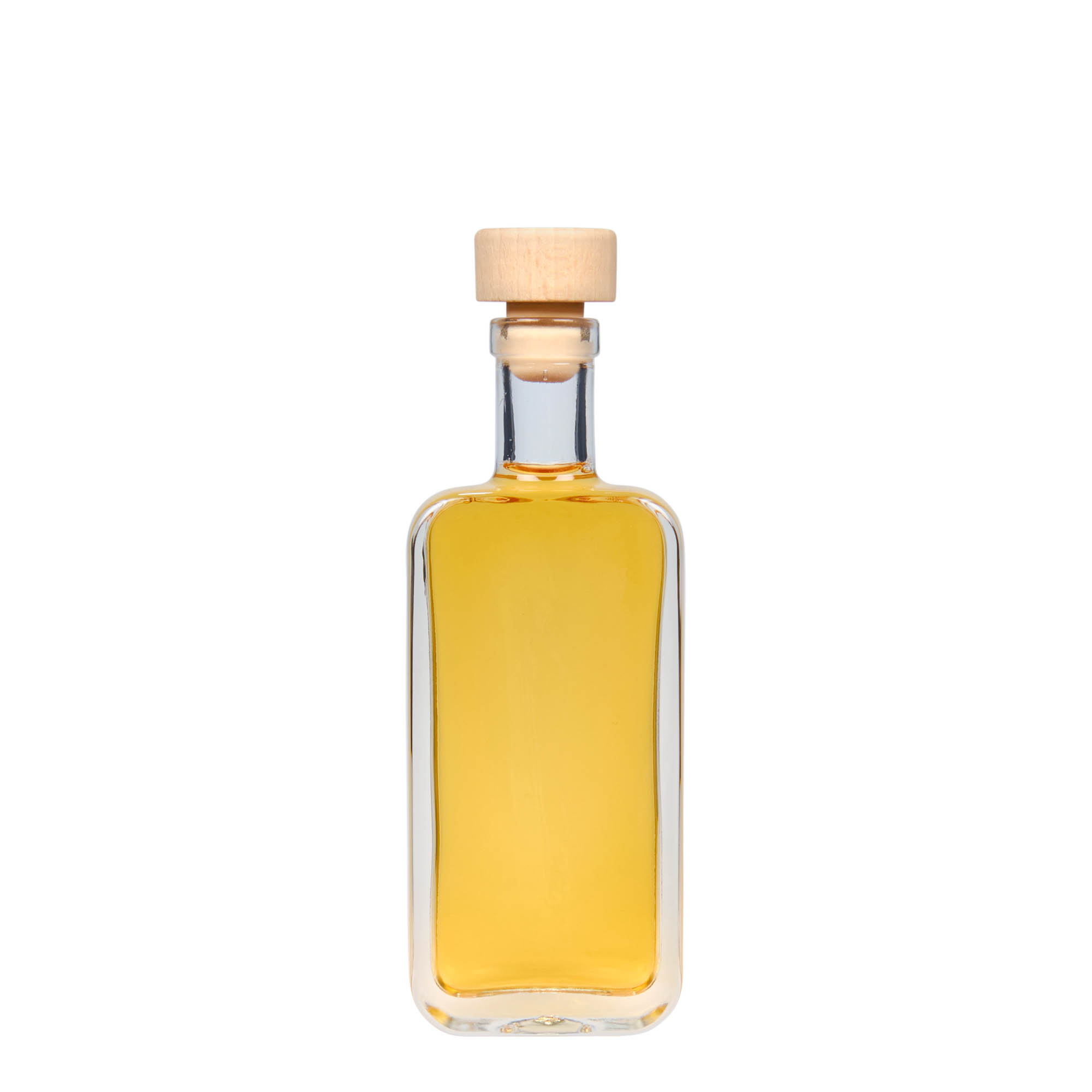100 ml glasflaske 'Nice', rektangulær, åbning: kork