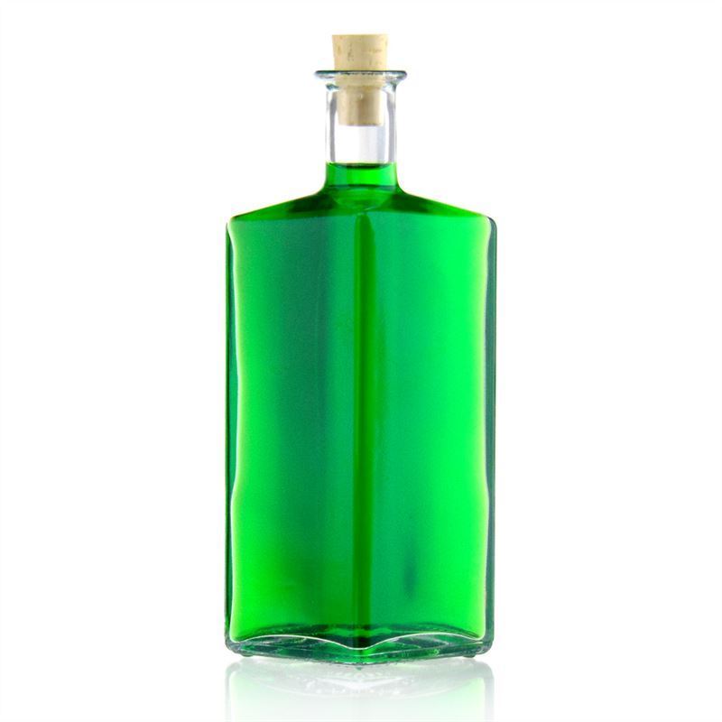 500 ml glasflaske 'Riva', diamantformet, åbning: kork