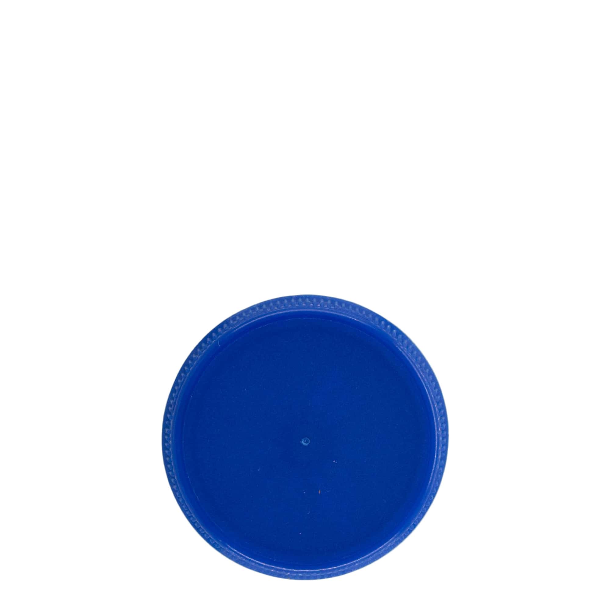 Skruelåg dobbelt gevind, PE-plast, blå, til åbning: PET 38 mm