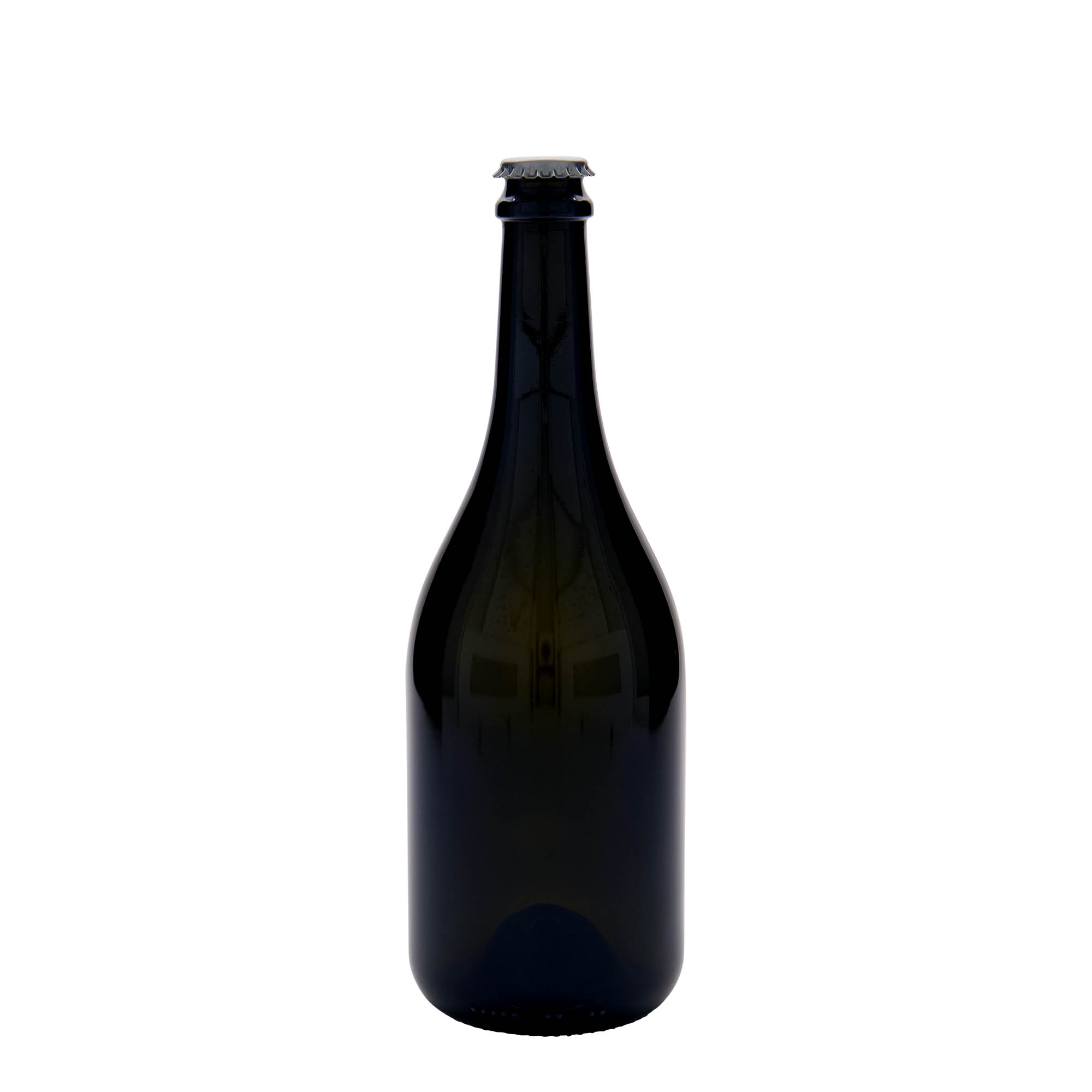 750 ml ølflaske 'Horta', glas, antikgrøn, åbning: kapsel 750 ml ølflaske 'Horta', glas, antikgrøn, åbning: kapsel