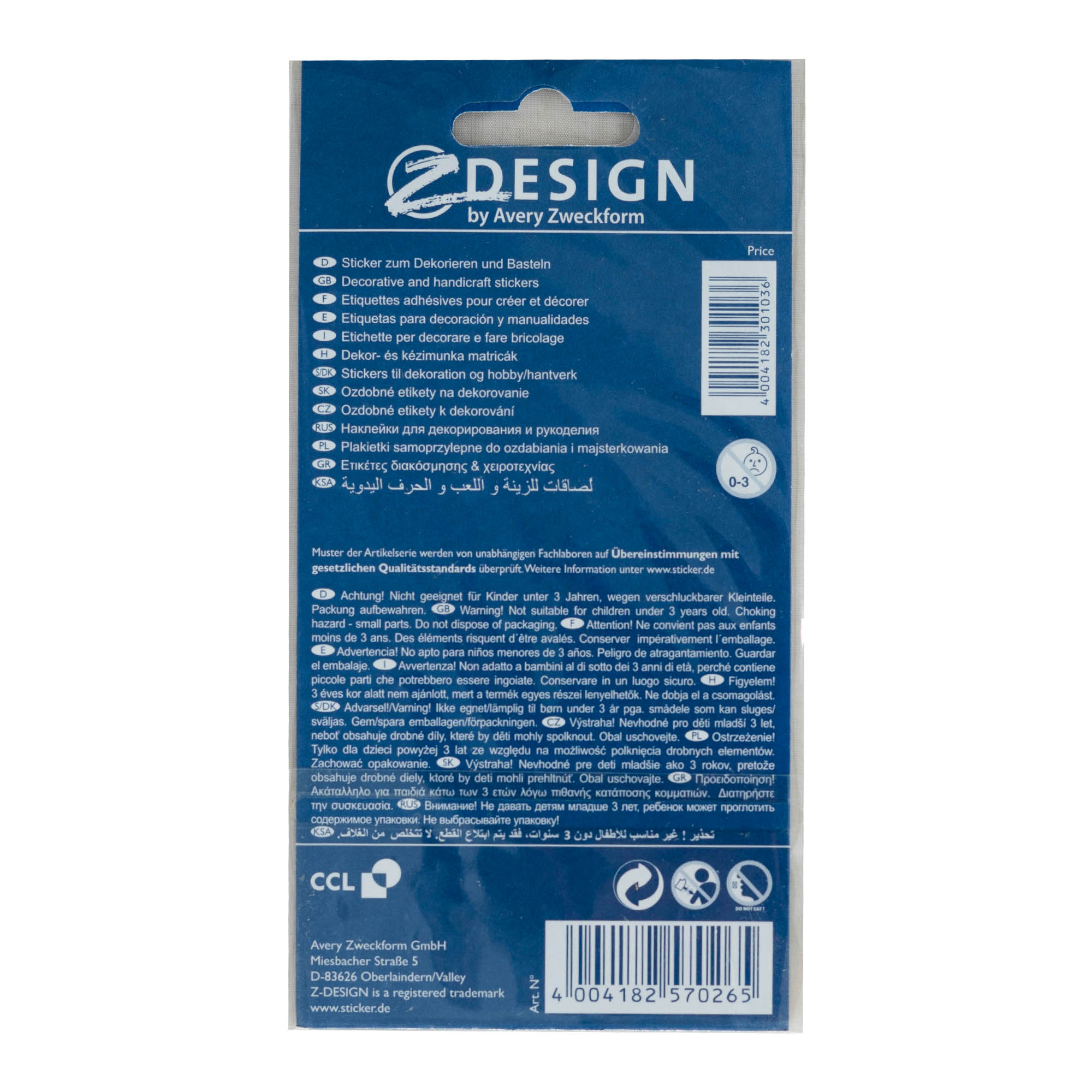 Zweckform klistermærker 'Alt godt', flerfarvet Zweckform klistermærker 'Alt godt', flerfarvet