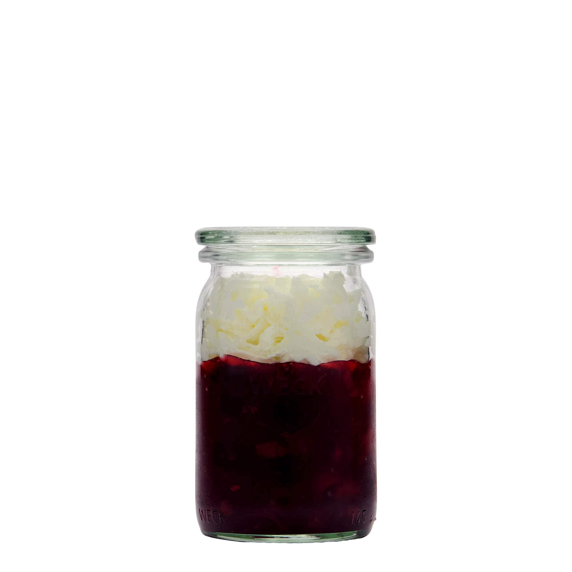 145 ml WECK-cylinderglas, åbning: rund kant