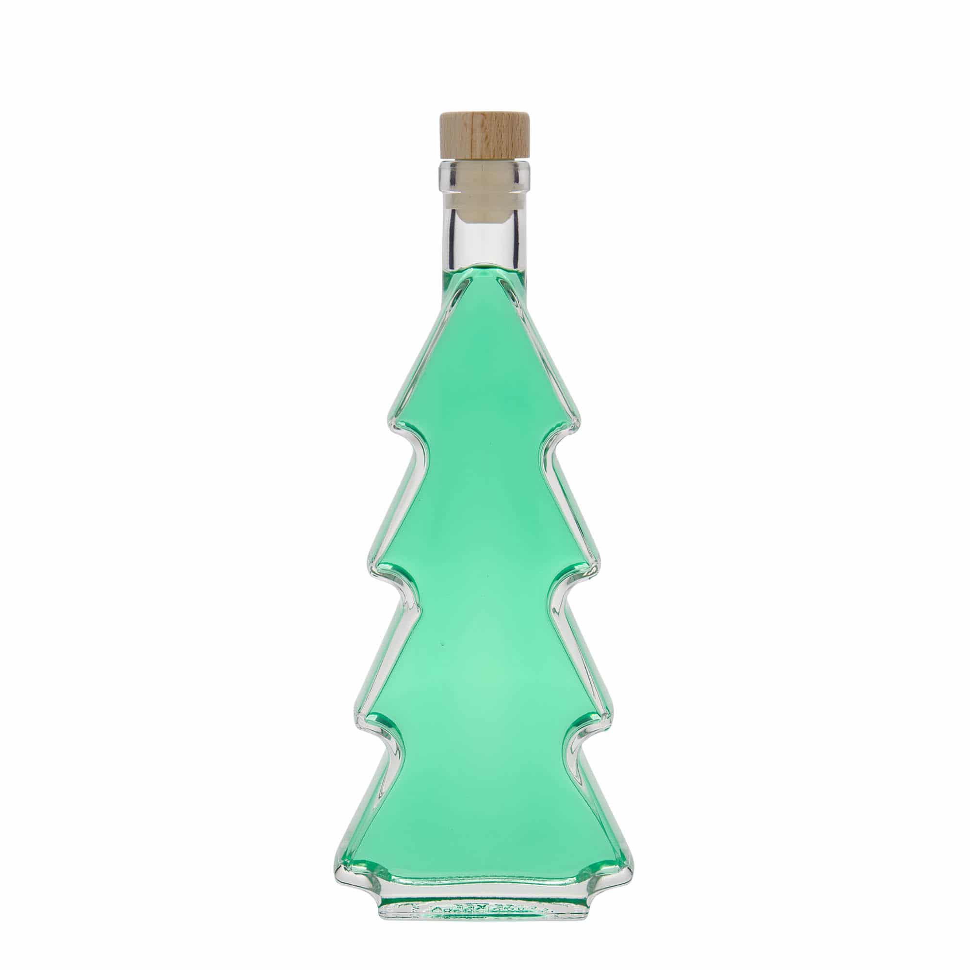350 ml glasflaske 'Juletræ', åbning: Kork