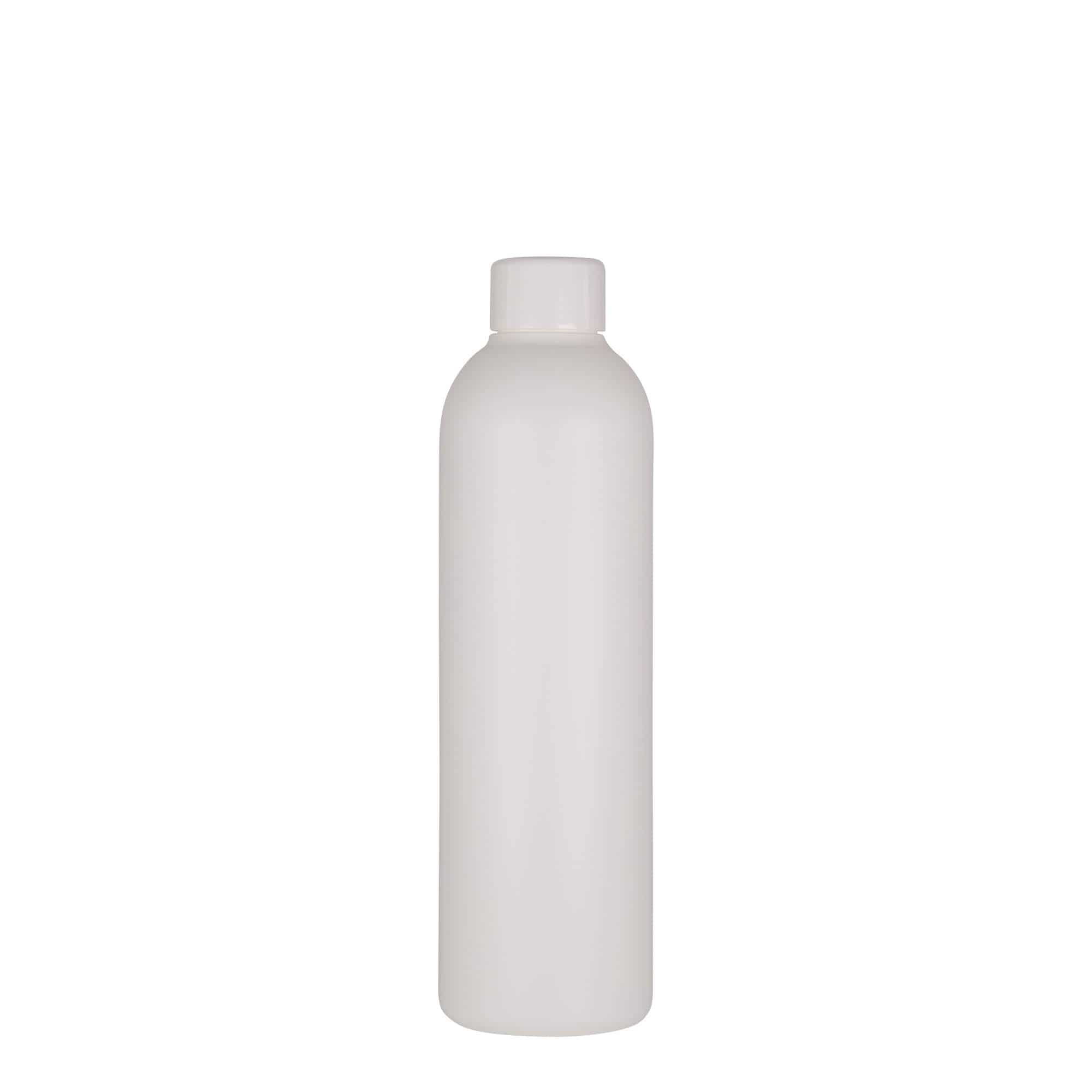 250 ml plastflaske 'Tuffy', HDPE, hvid, åbning: GPI 24/410