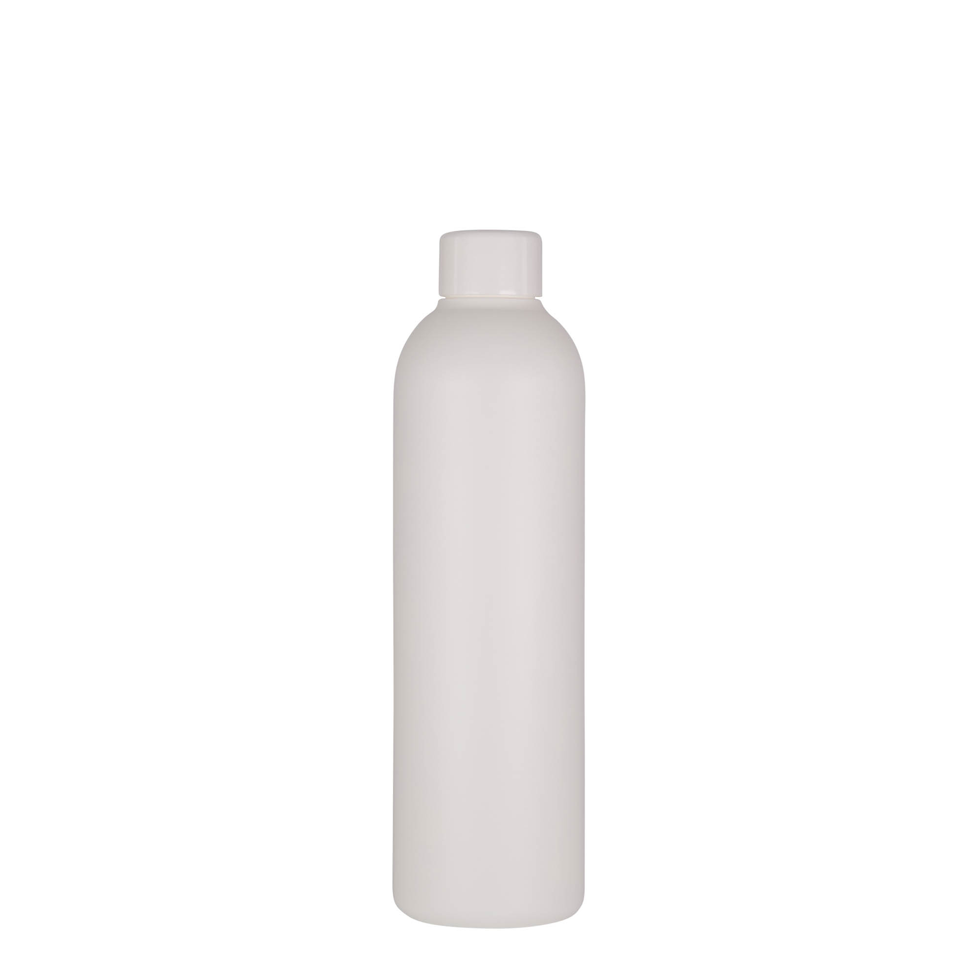 250 ml plastikflaske 'Tuffy', HDPE, hvid, åbning: 24/410
