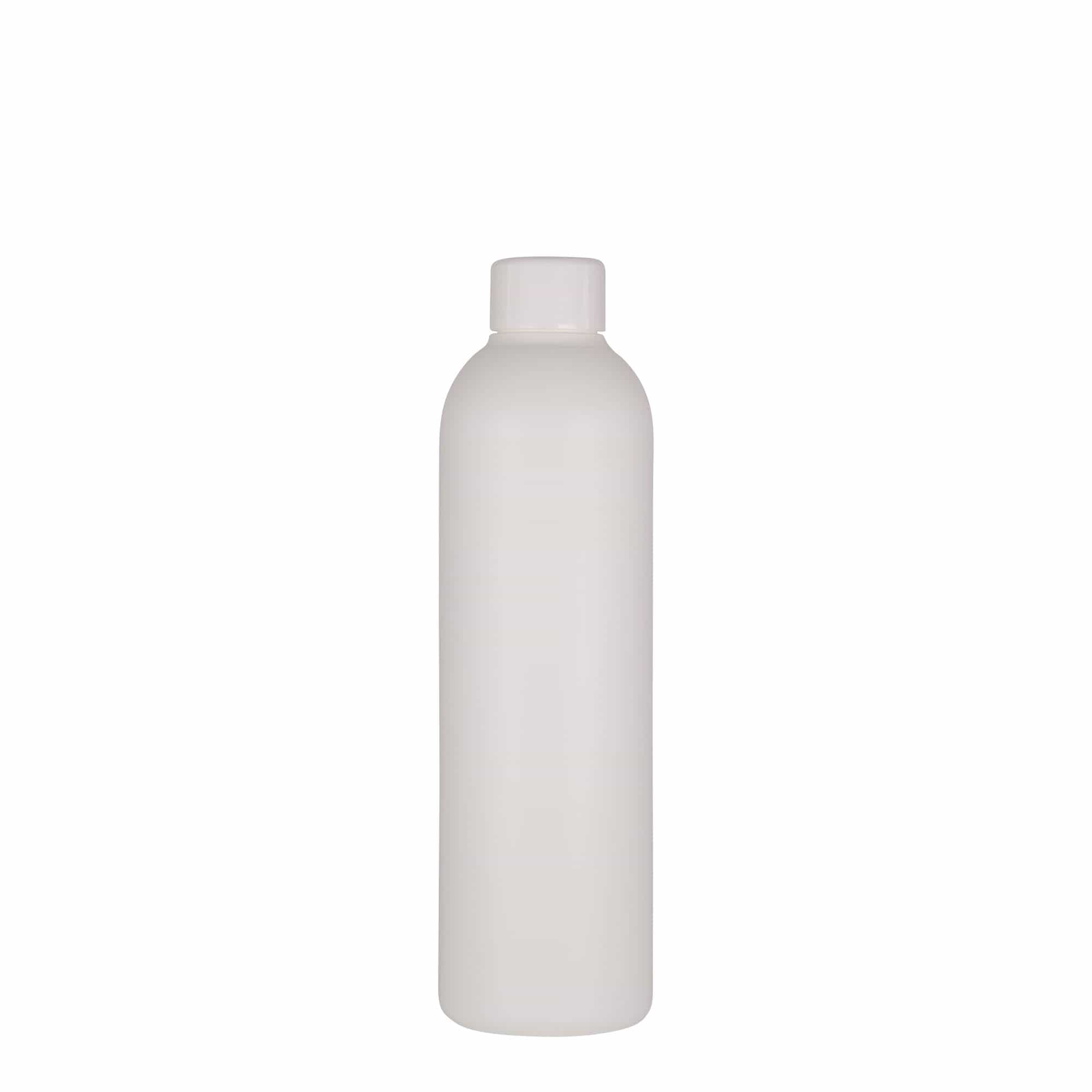 250 ml plastikflaske »Tuffy«, HDPE, hvid, åbning: 24/410