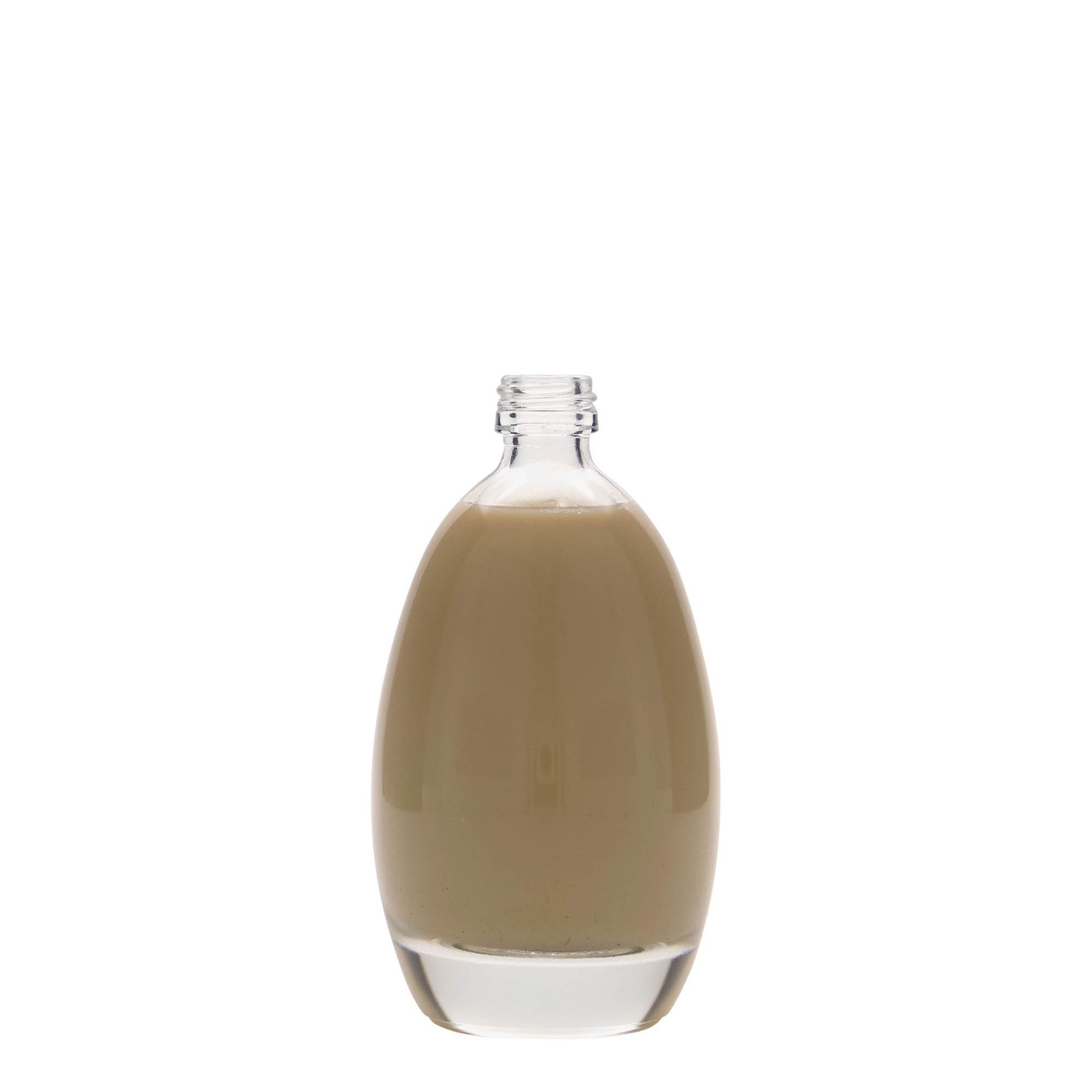 100 ml glasflaske 'Æg', åbning: PP 18 100 ml glasflaske 'Æg', åbning: PP 18