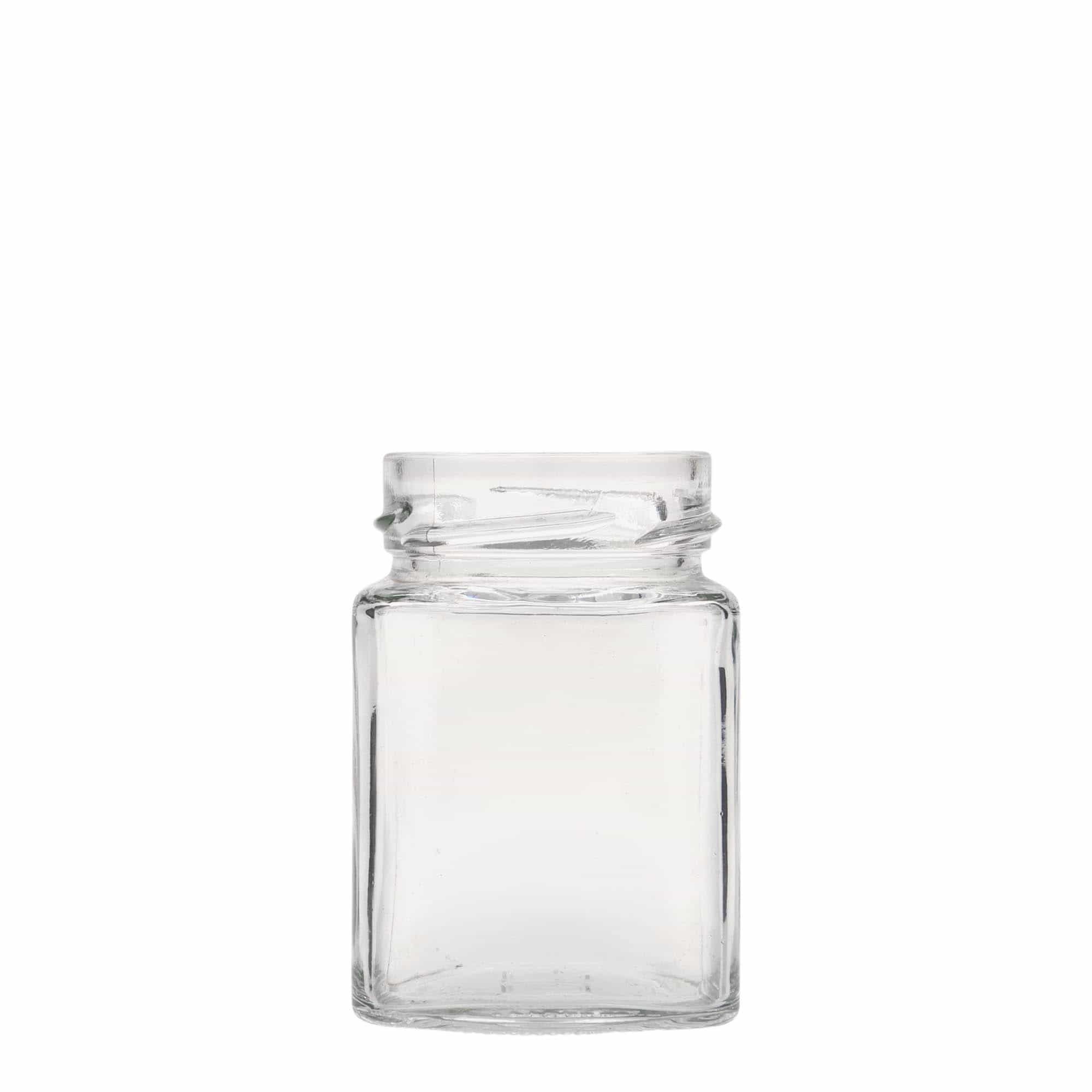 212 ml firkantet glas 'Funny', åbning: Deep-Twist-Off (DTO 58)