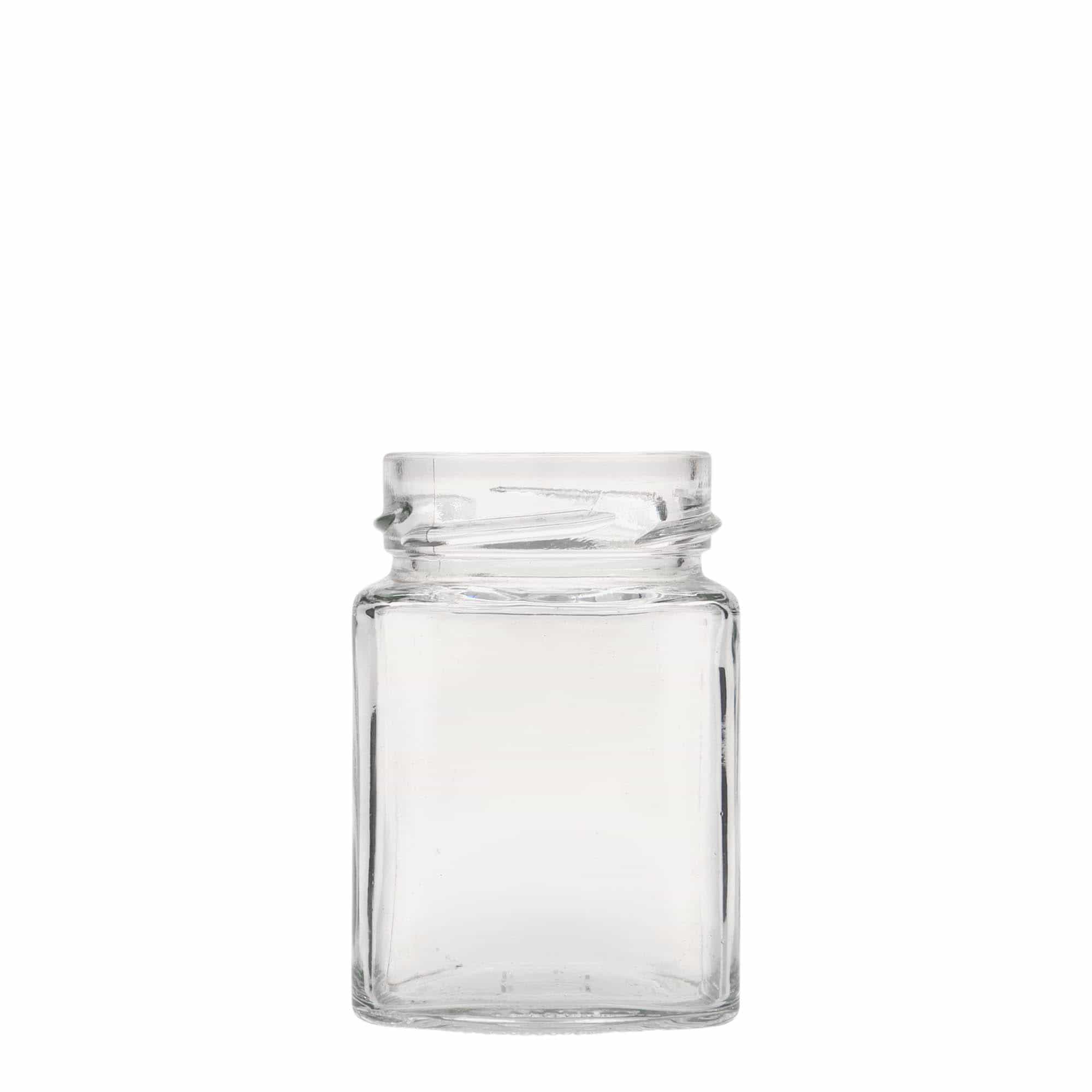 212 ml firkantet glas 'Funny', åbning: Deep-Twist-Off (DTO 58)