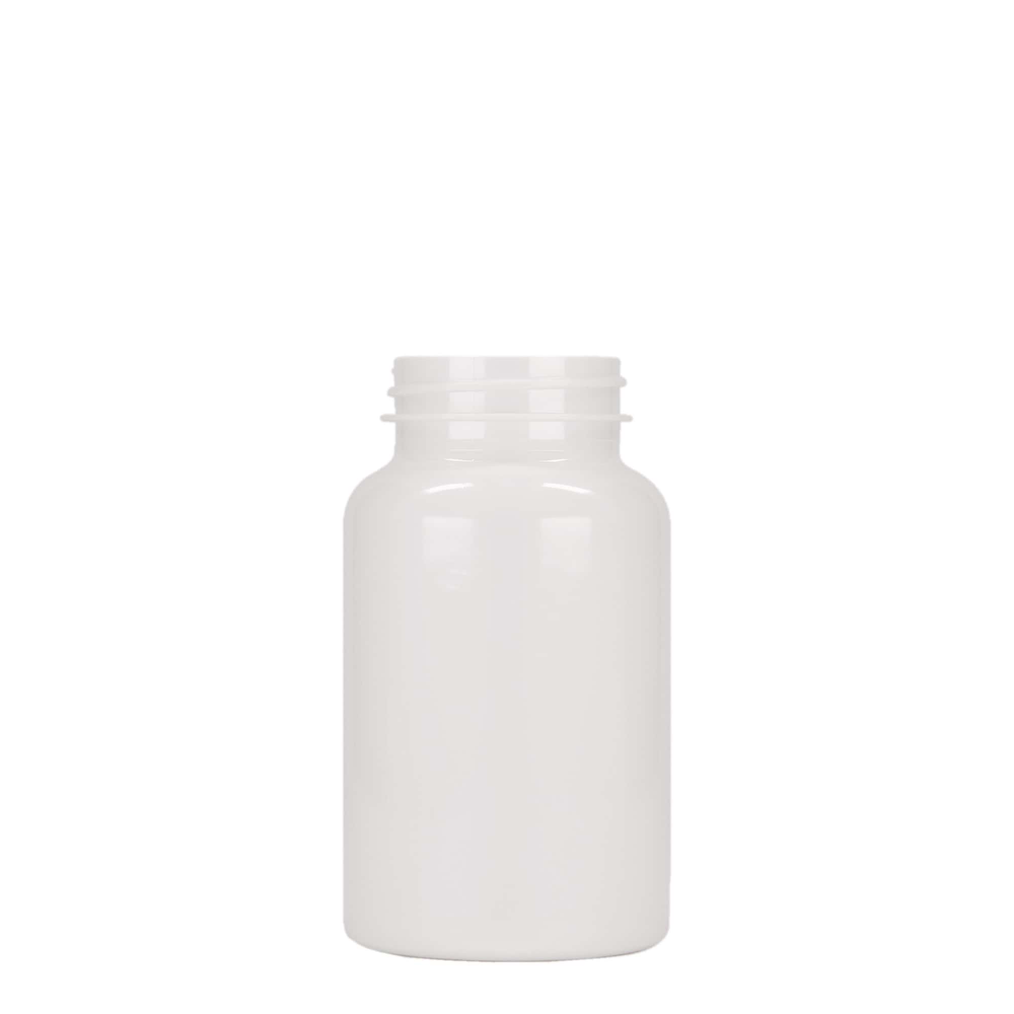 200 ml PET-beholder, plast, hvid, åbning: 45/400