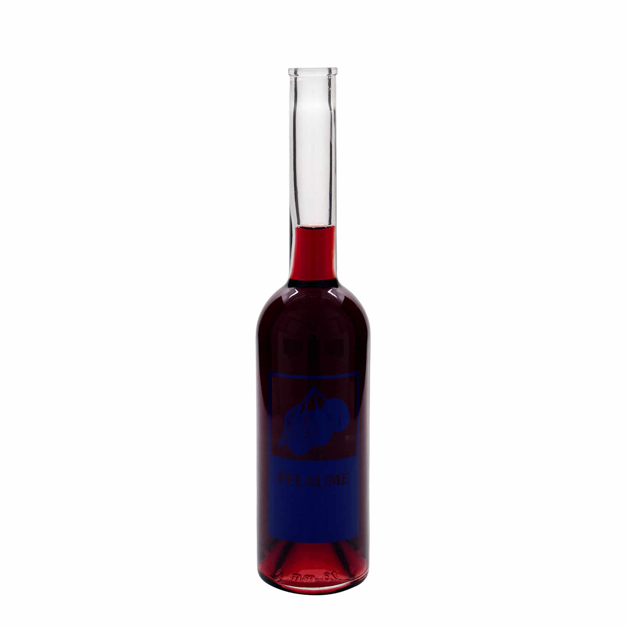 500 ml glasflaske 'Opera', motiv: blomme, åbning: kork