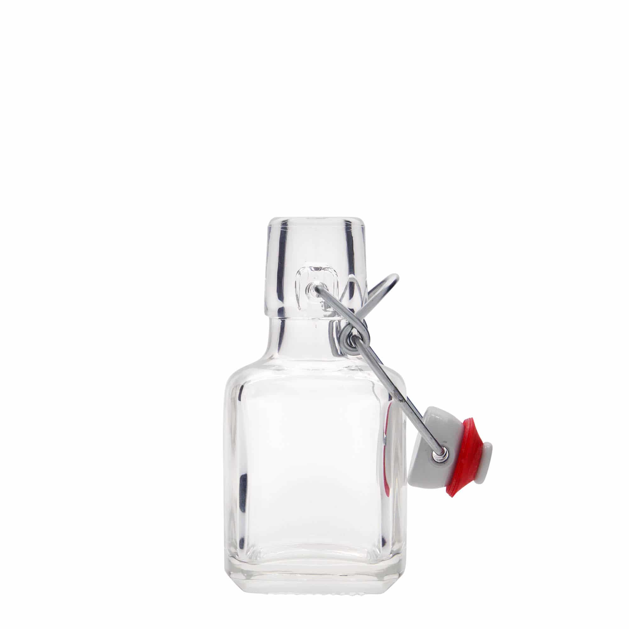 100 ml glasflaske 'Kubica', kvadratisk, åbning: Patentlåg 100 ml glasflaske 'Kubica', kvadratisk, åbning: Patentlåg