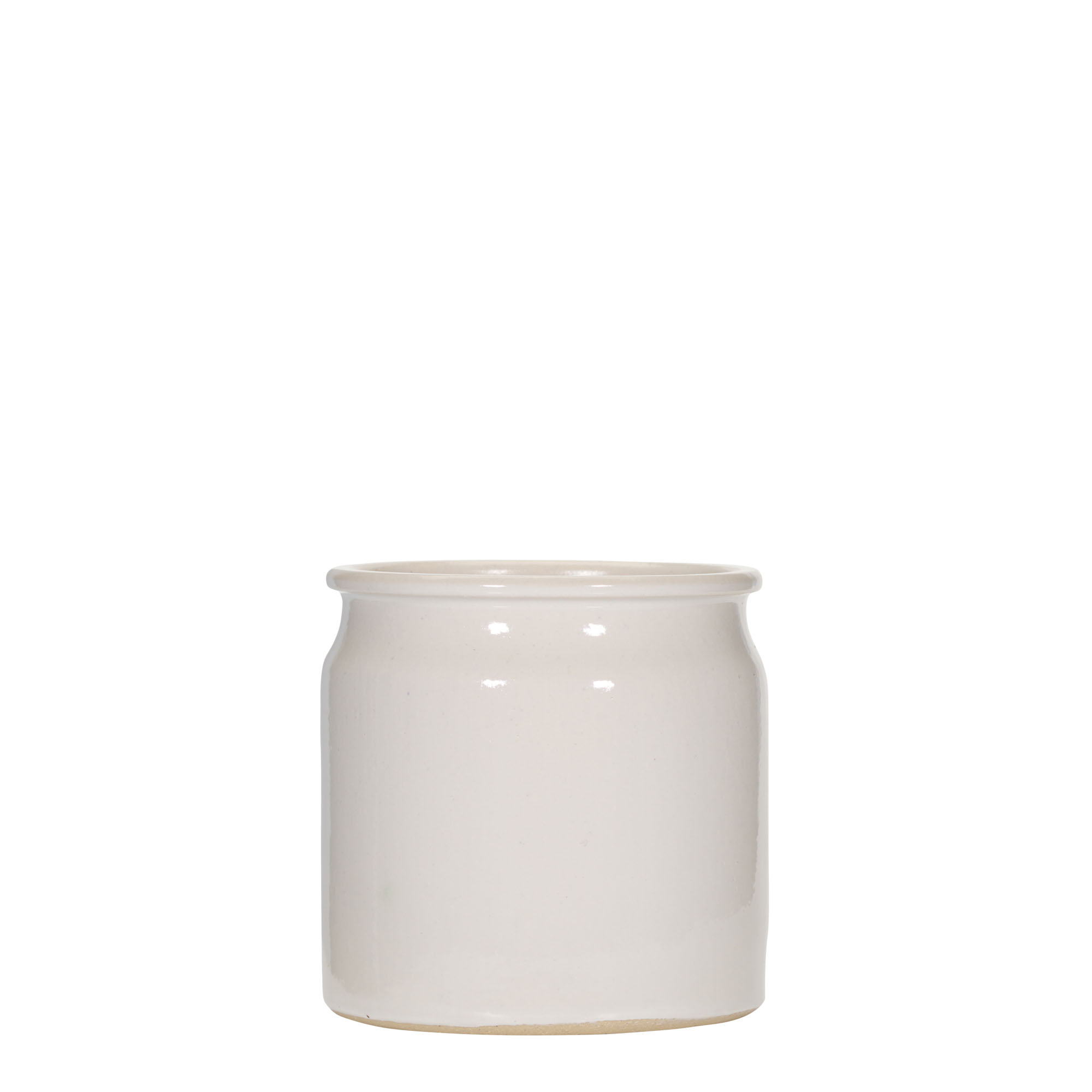 160 ml stentøjskrukke, keramik, hvid, åbning: kork 160 ml stentøjskrukke, keramik, hvid, åbning: kork