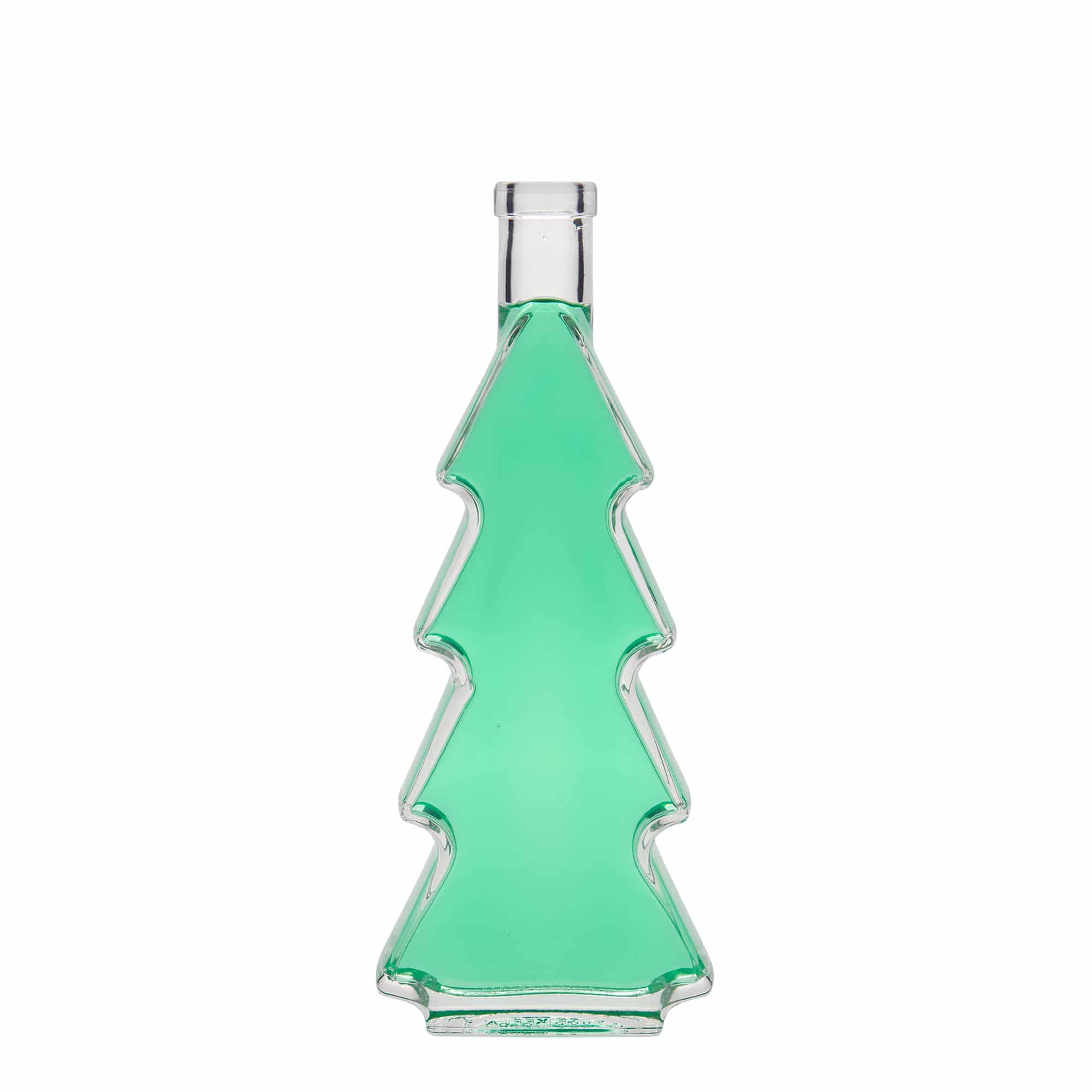 350 ml glasflaske 'Juletræ', åbning: Kork