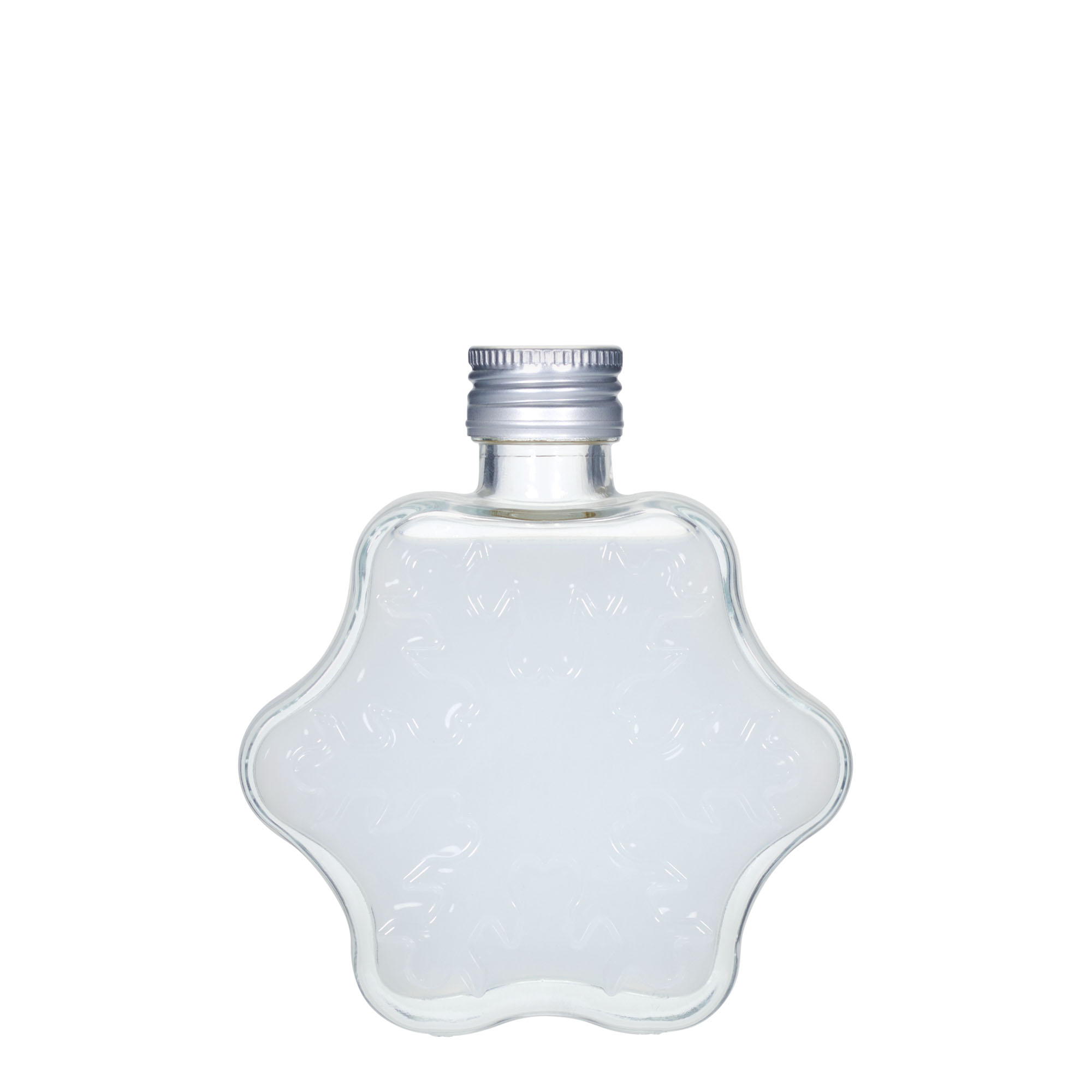 200 ml glasflaske 'Snefnug', åbning: PP 28