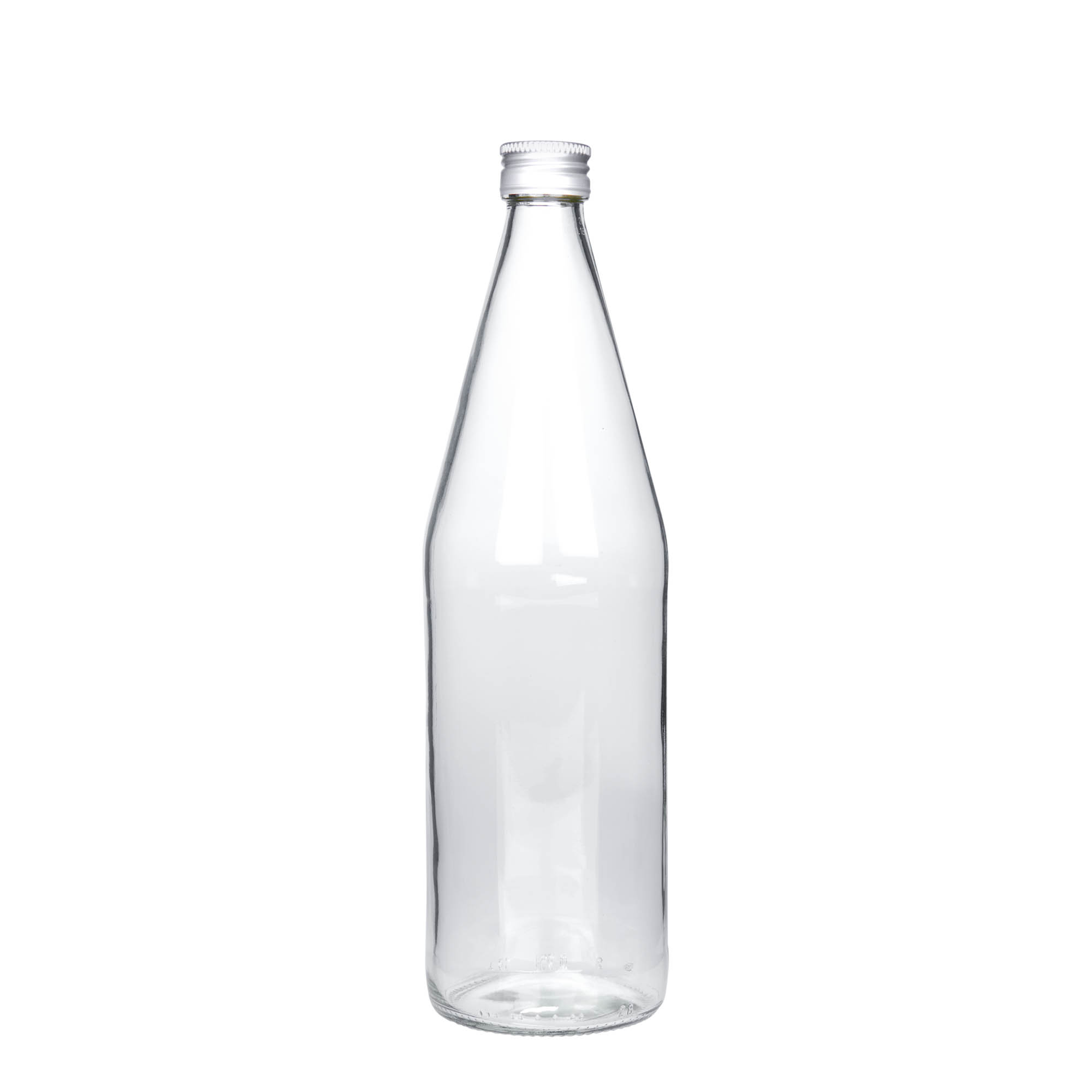 750 ml universalflaske gulerodsform, glas, åbning: PP 28 750 ml universalflaske gulerodsform, glas, åbning: PP 28