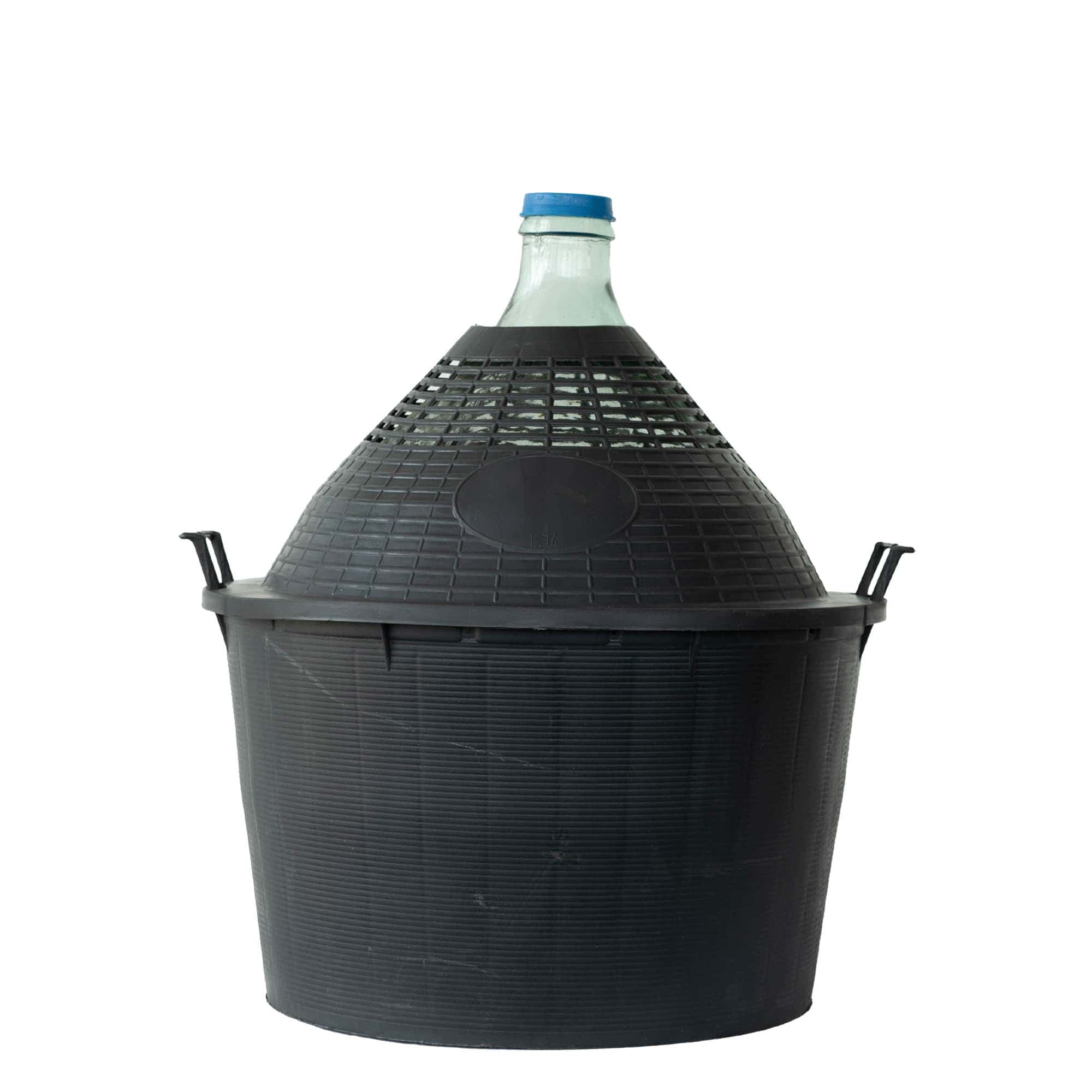 34 l ballonflaske med smal hals, glas, åbning: påklappeligt låg 34 l ballonflaske med smal hals, glas, åbning: påklappeligt låg