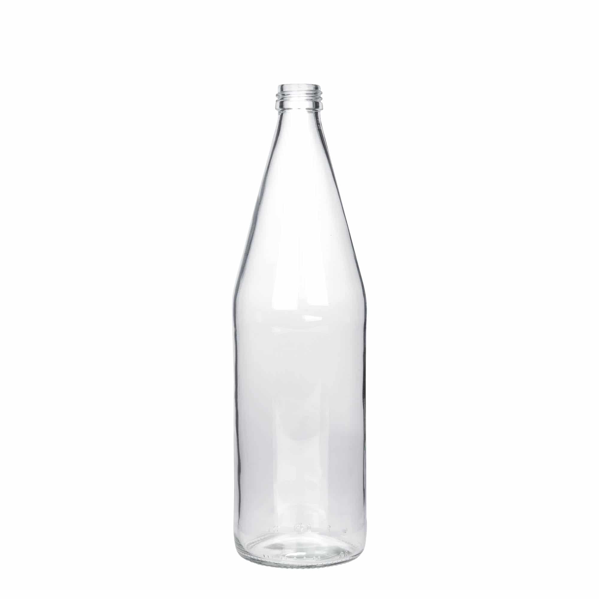 750 ml universalflaske, gulerodsform, glas, åbning: PP 28 750 ml universalflaske, gulerodsform, glas, åbning: PP 28