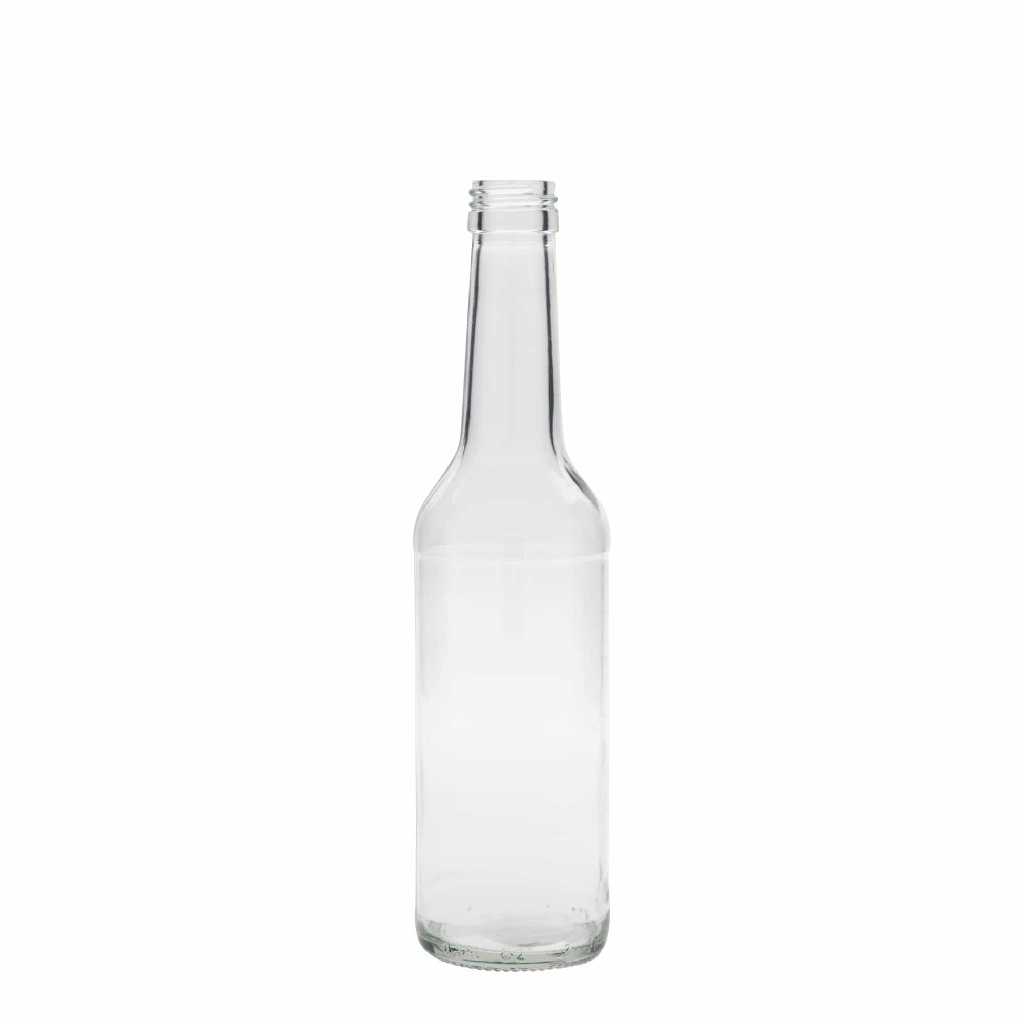 350 ml glasflaske med lige hals, åbning: PP 28