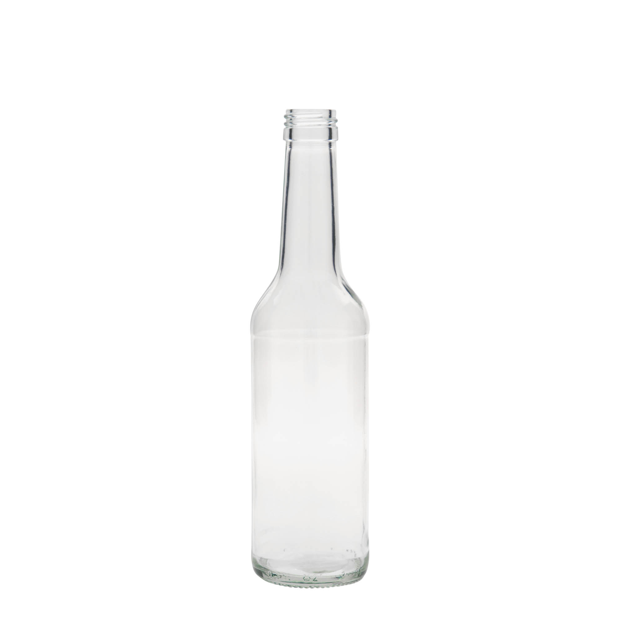 350 ml glasflaske med lige hals, åbning: PP 28 350 ml glasflaske med lige hals, åbning: PP 28