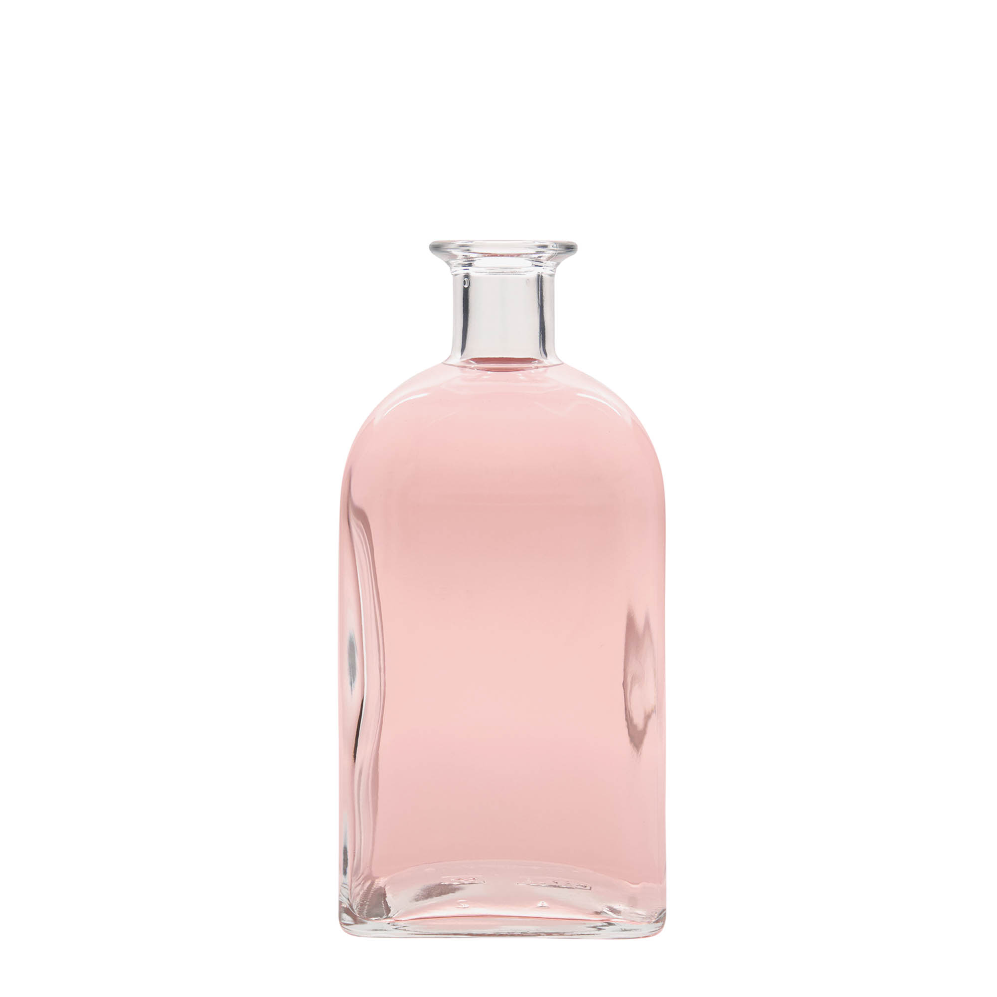 700 ml glasflaske apoteker Carré, firkantet, åbning: kork
