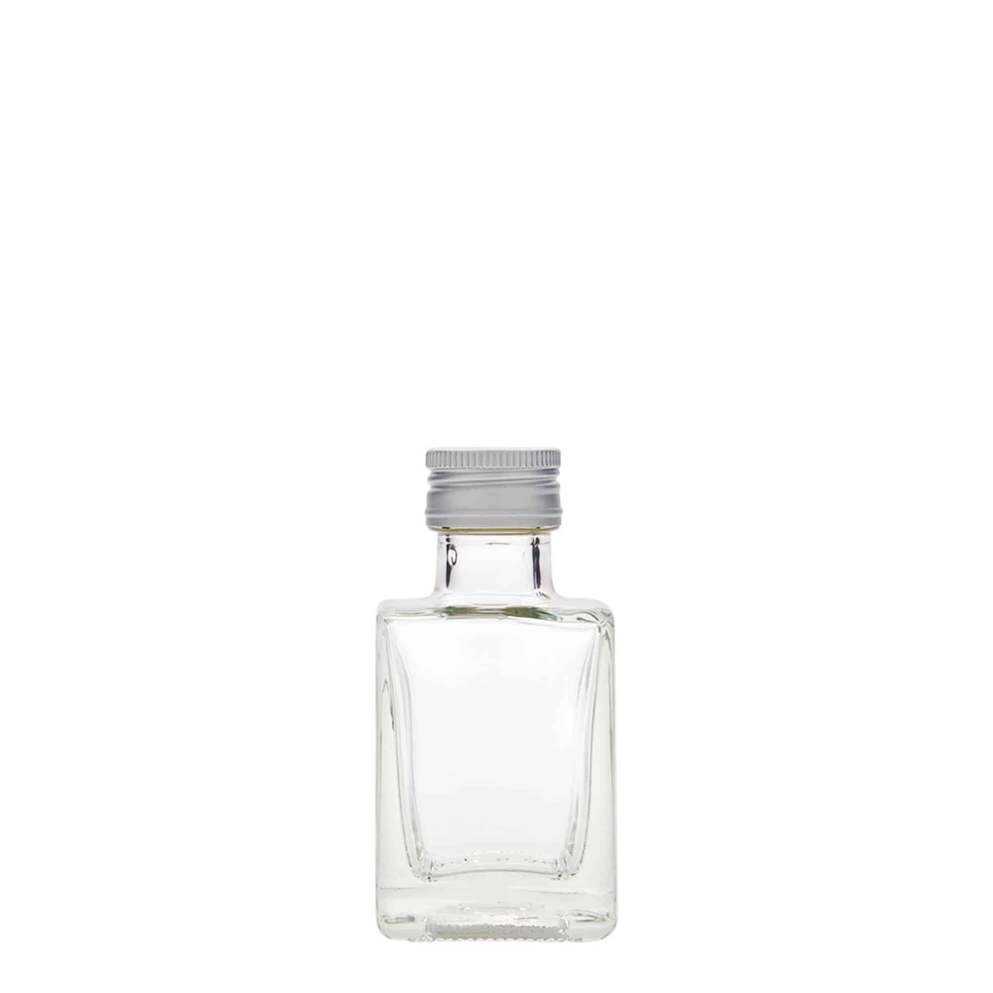 50 ml glasflaske 'Cube', kvadratisk, åbning: PP 24
