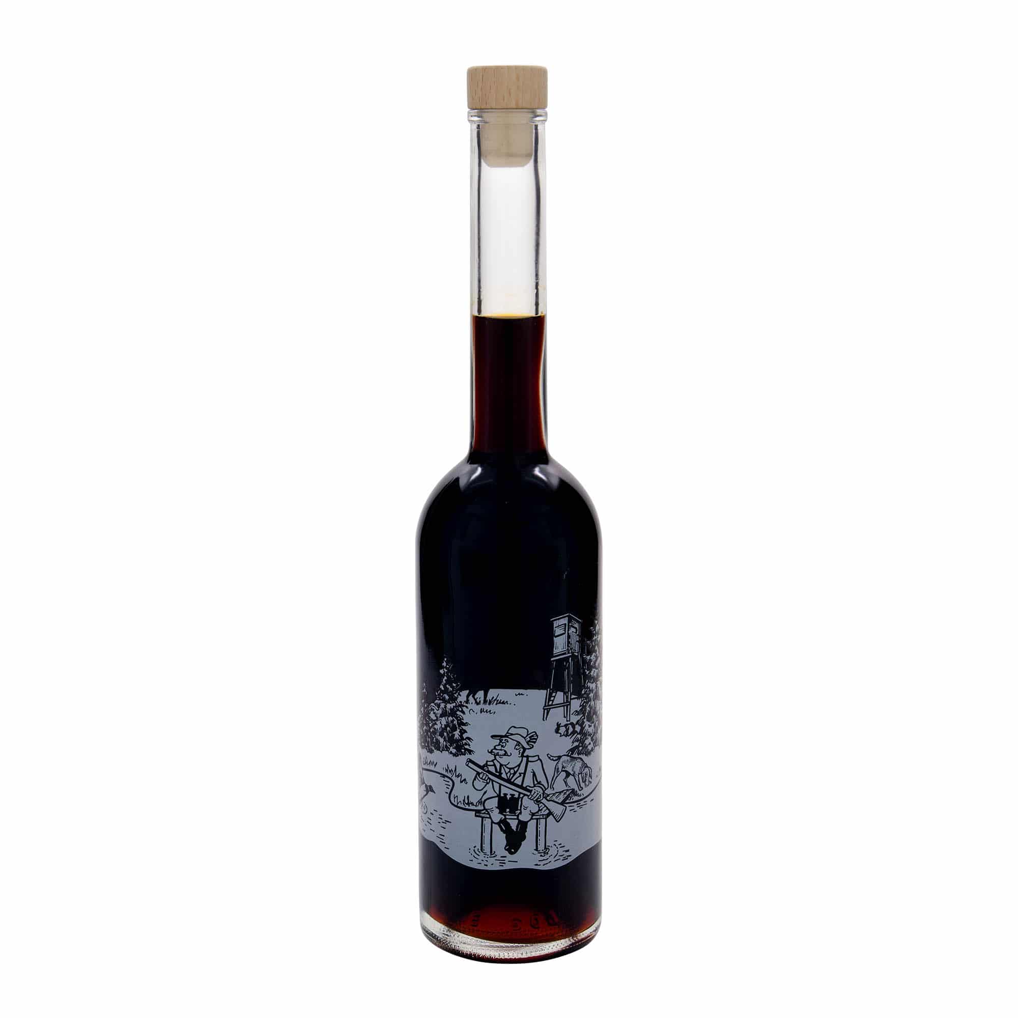 500 ml glasflaske »Opera«, motiv: jæger, åbning: kork