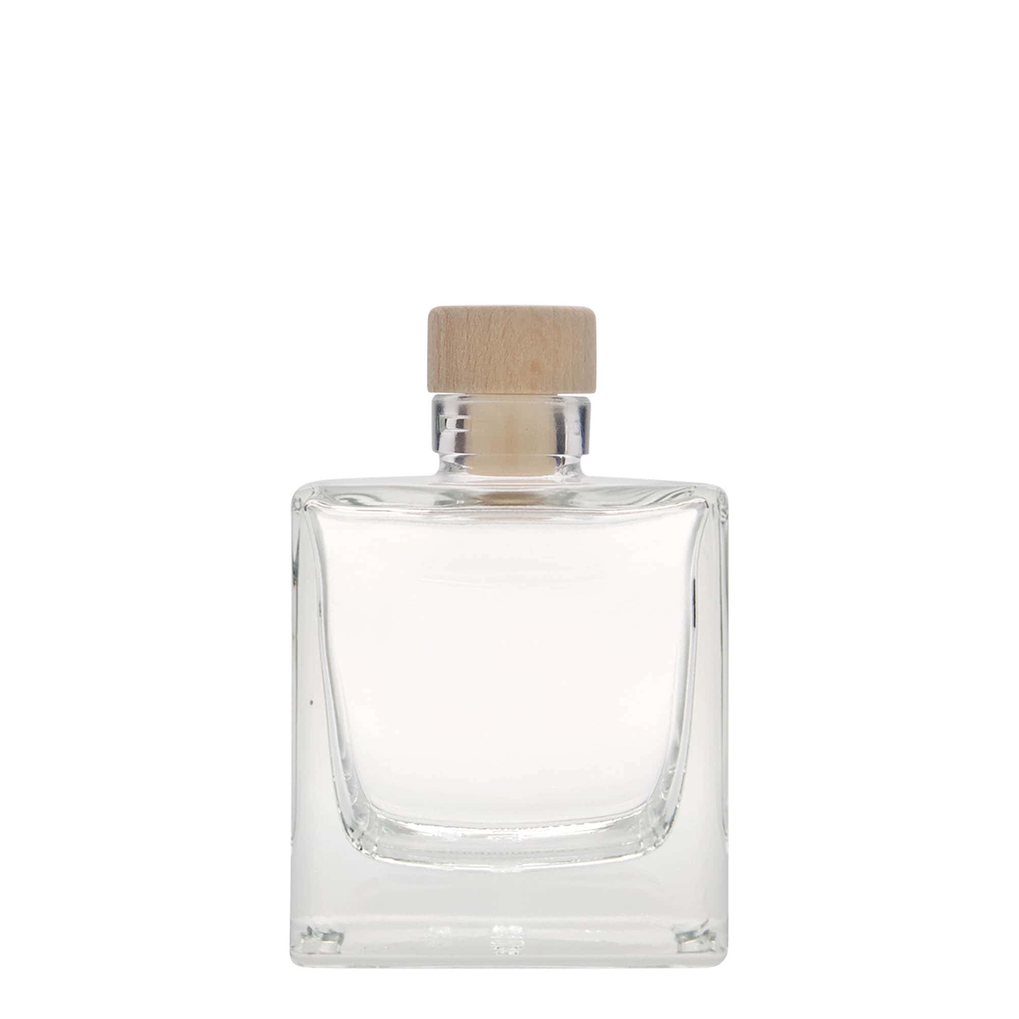 200 ml glasflaske »Cube«, firkantet, åbning: kork