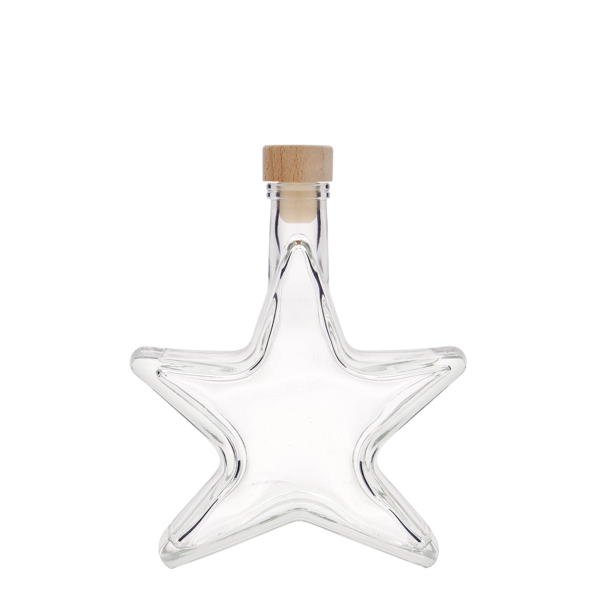 200 ml glasflaske 'Stjerne', åbning: kork