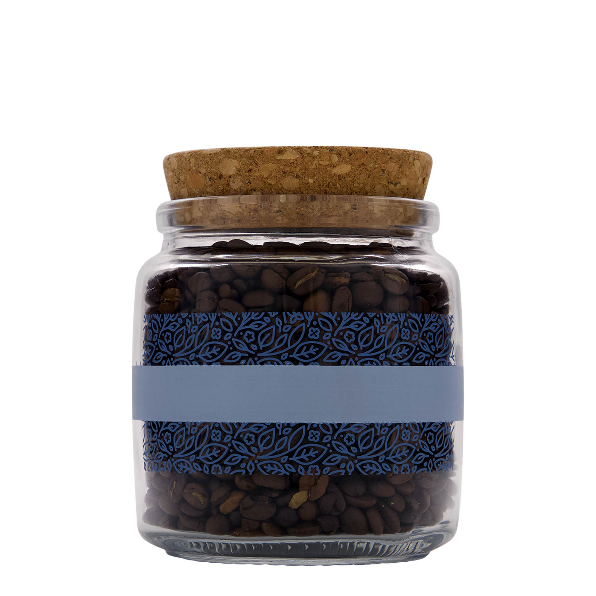 750 ml propglas 'Giara', motiv: Naturalmente blu, åbning: prop