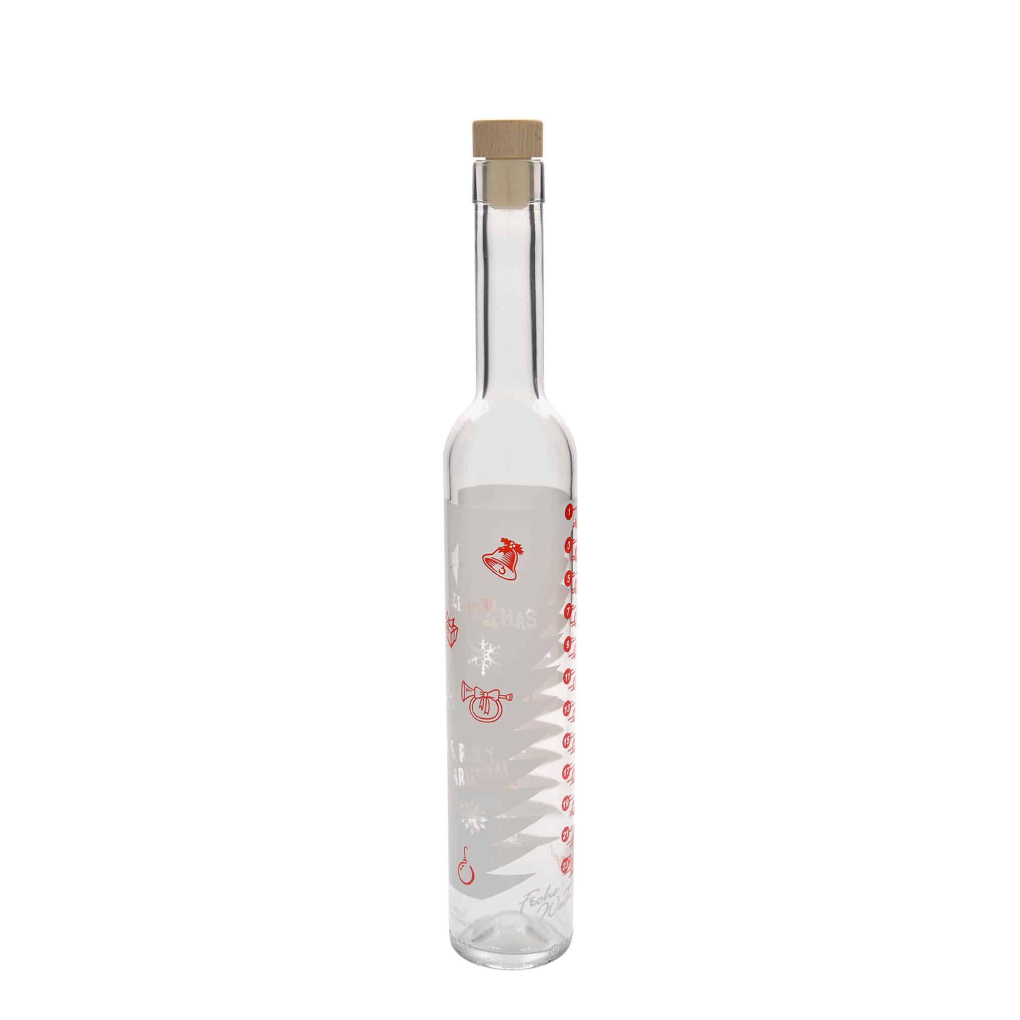 500 ml glasflaske Maximo trykt 'Adventskalender', åbning: kork