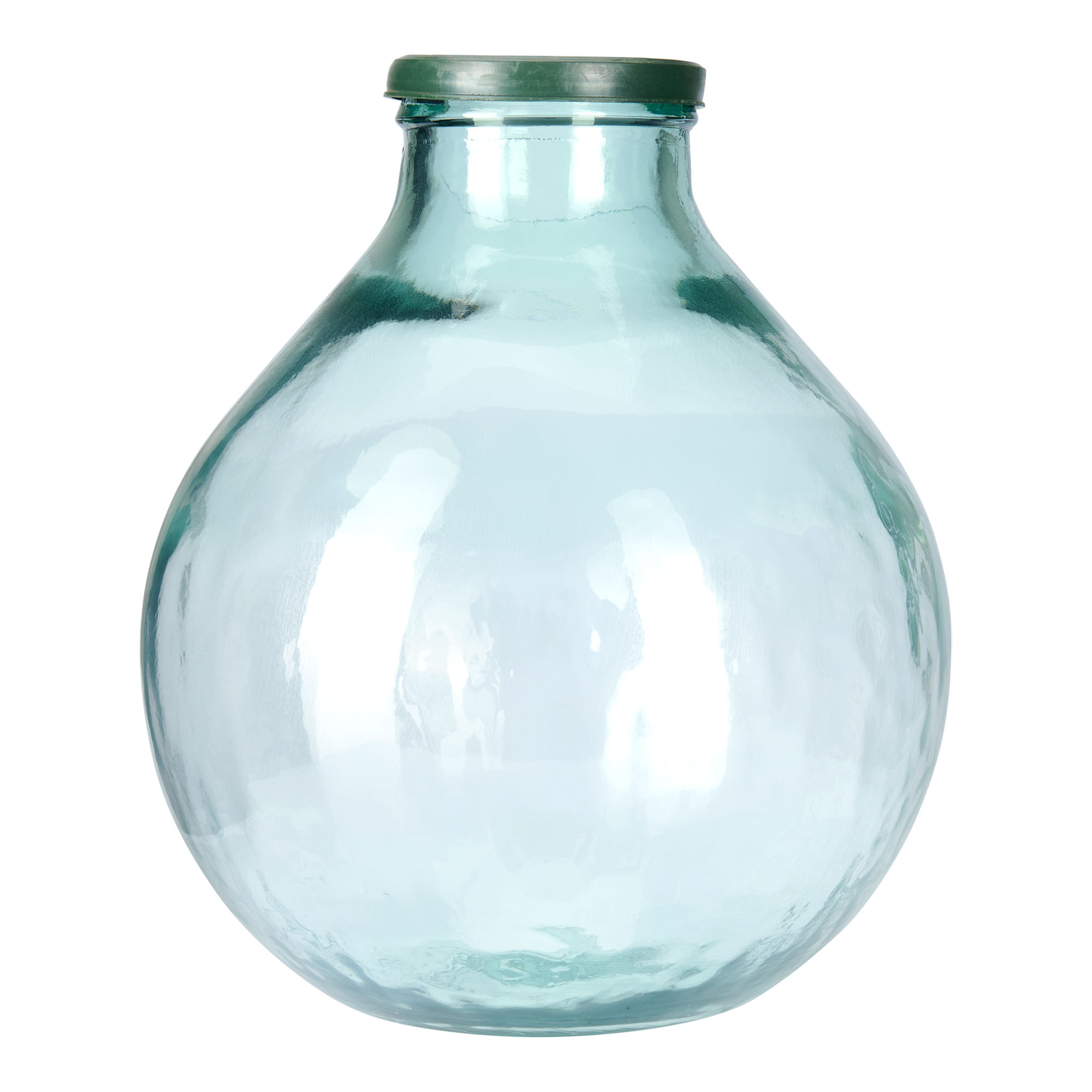 25 l ballonflaske med vid hals, glas, åbning: pålægslåg