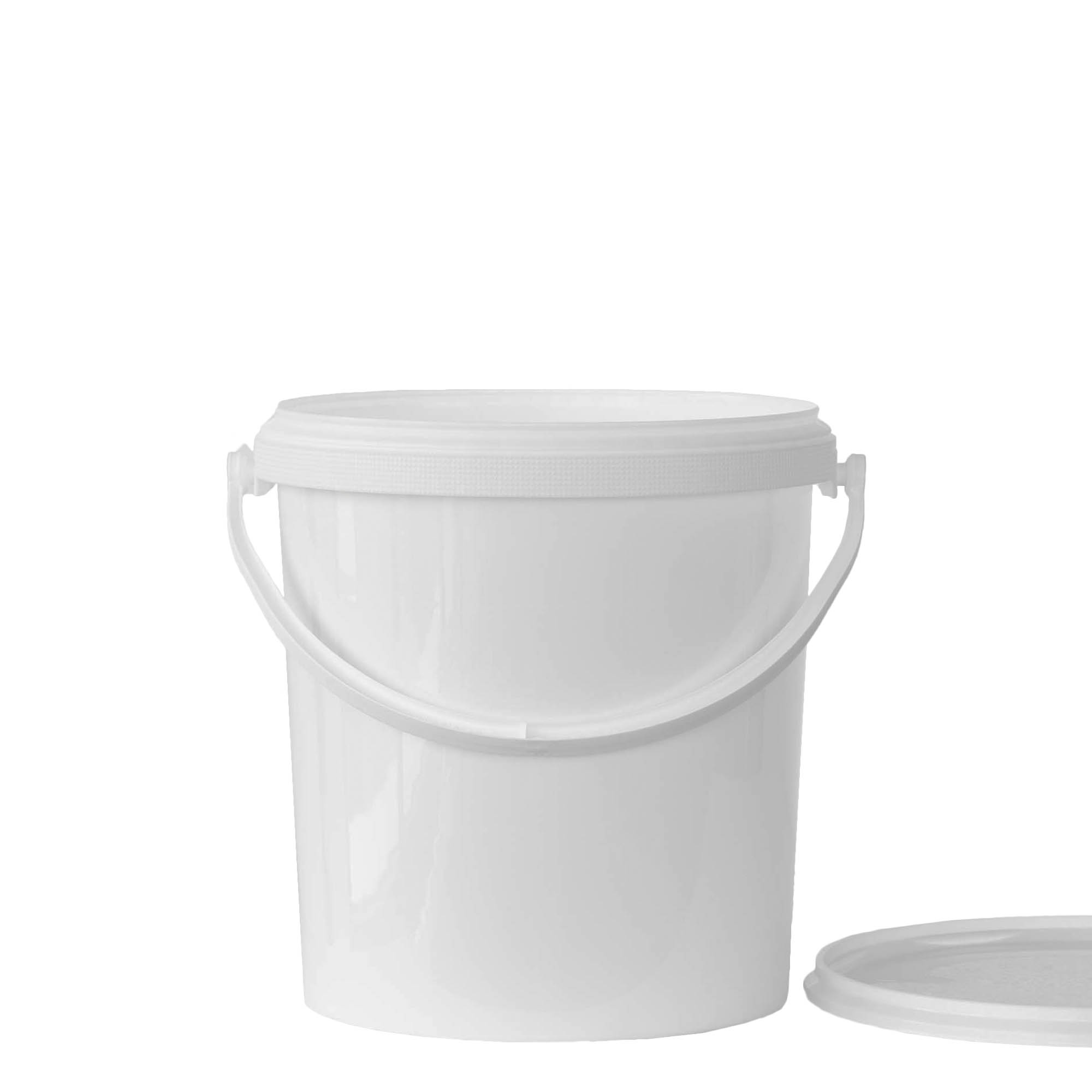 6 l spand, PP-plast, hvid 6 l spand, PP-plast, hvid