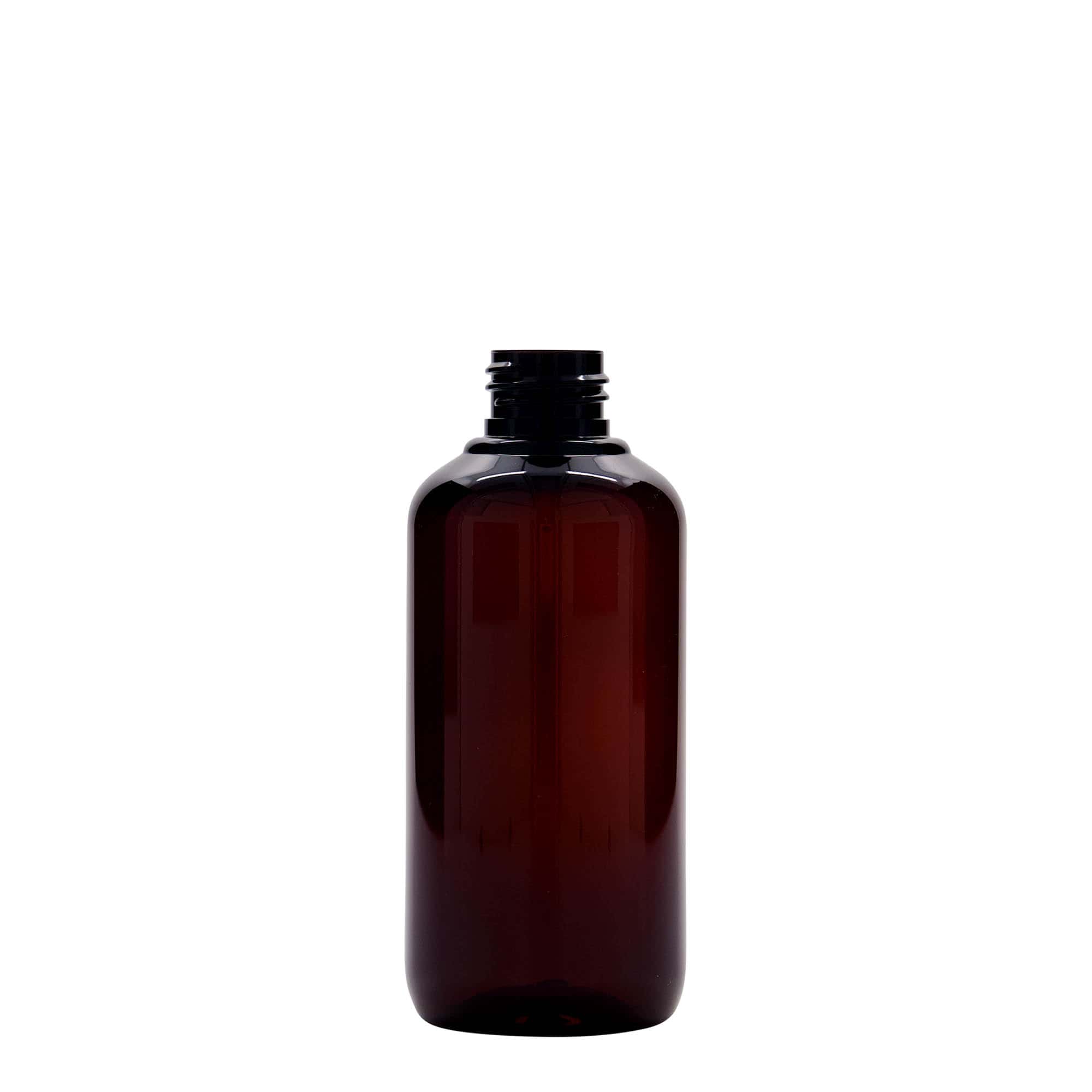 200 ml genbrugsplastflaske 'Victor's Best', PCR, brun, åbning: 24/410