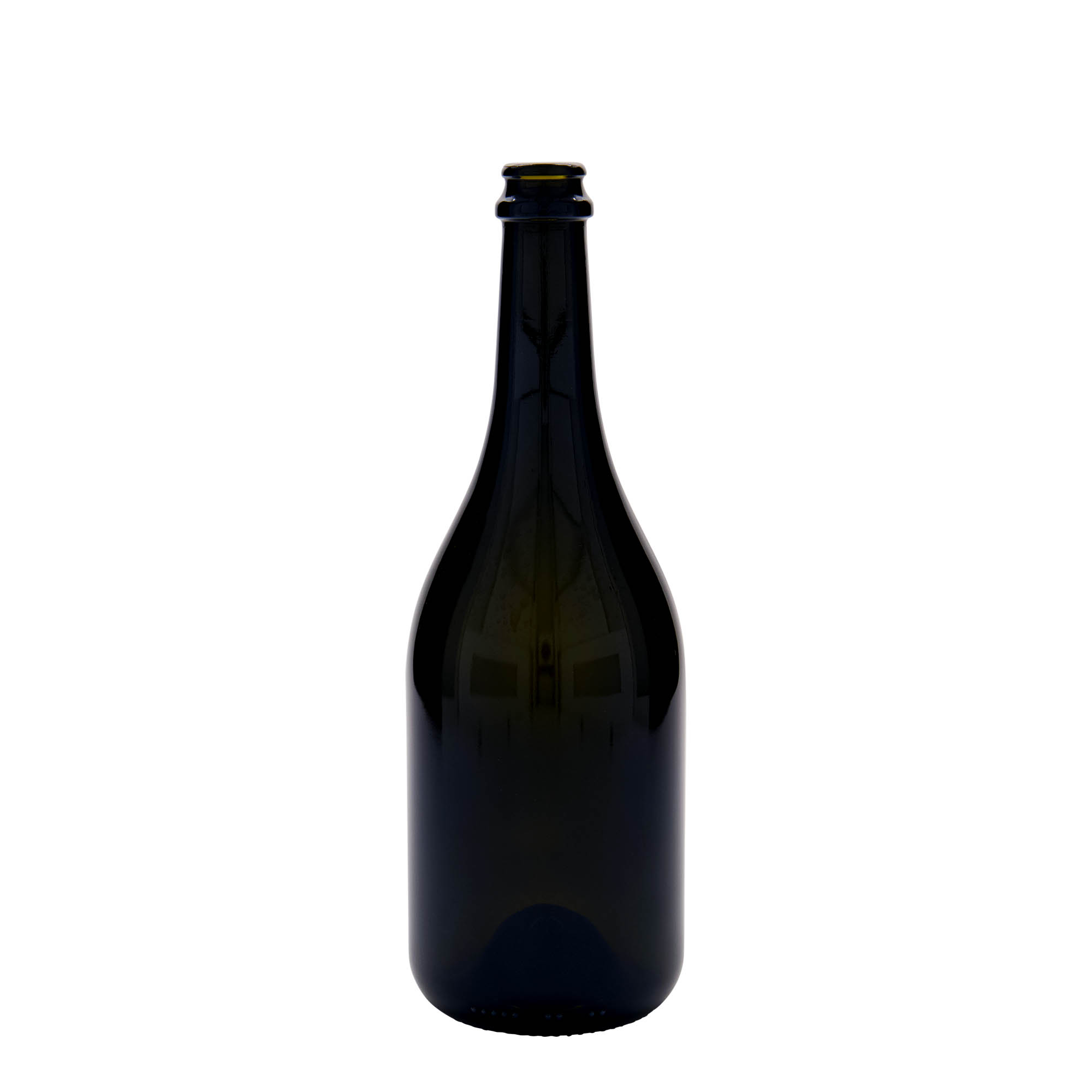 750 ml ølflaske 'Horta', glas, antikgrøn, åbning: kapsel