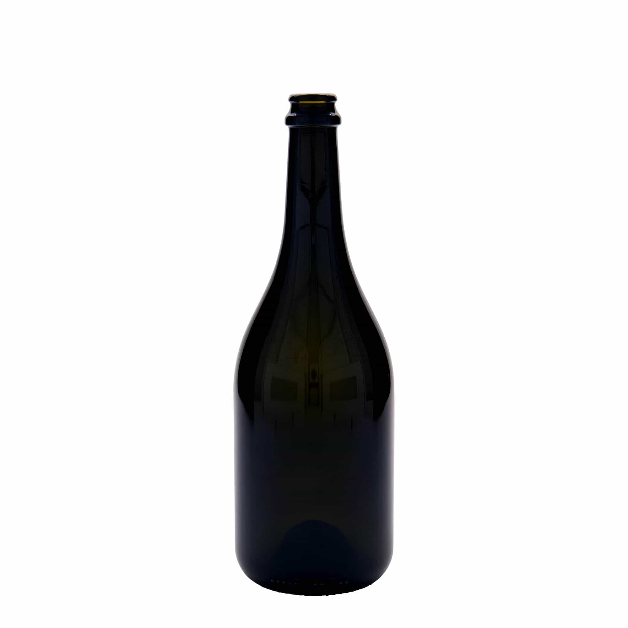 750 ml ølflaske 'Horta', glas, antikgrøn, åbning: kapsel 750 ml ølflaske 'Horta', glas, antikgrøn, åbning: kapsel