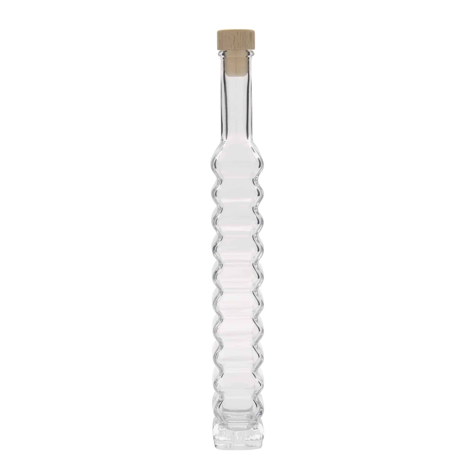 200 ml glasflaske 'Roma, firkantet, åbning: kork'