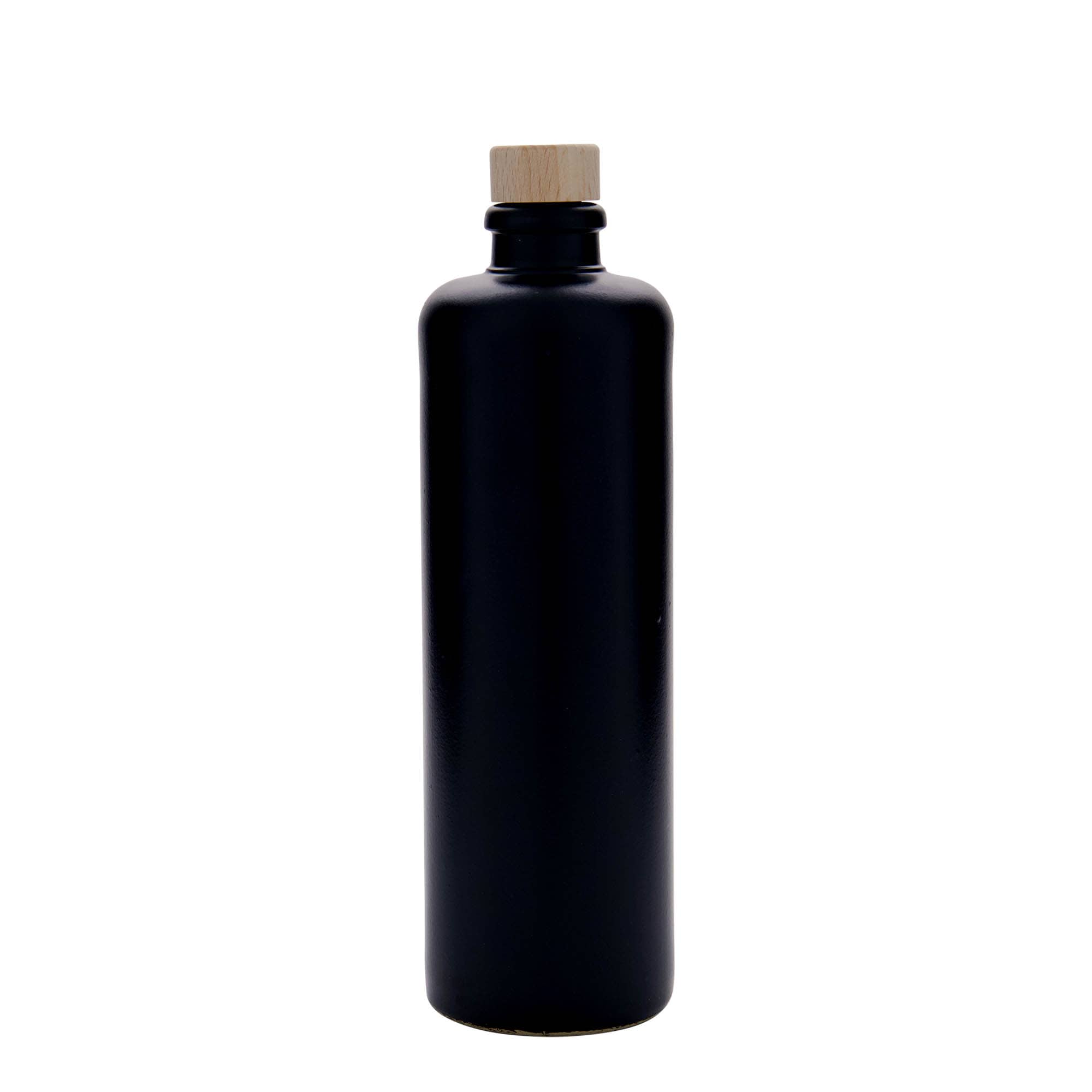 500 ml tonkrukke, stentøj, sort, åbning: kork