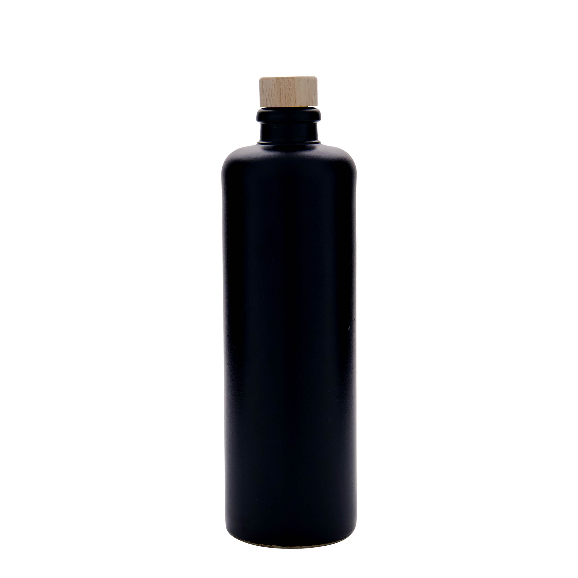 500 ml tonkrukke, stentøj, sort, åbning: kork 500 ml tonkrukke, stentøj, sort, åbning: kork