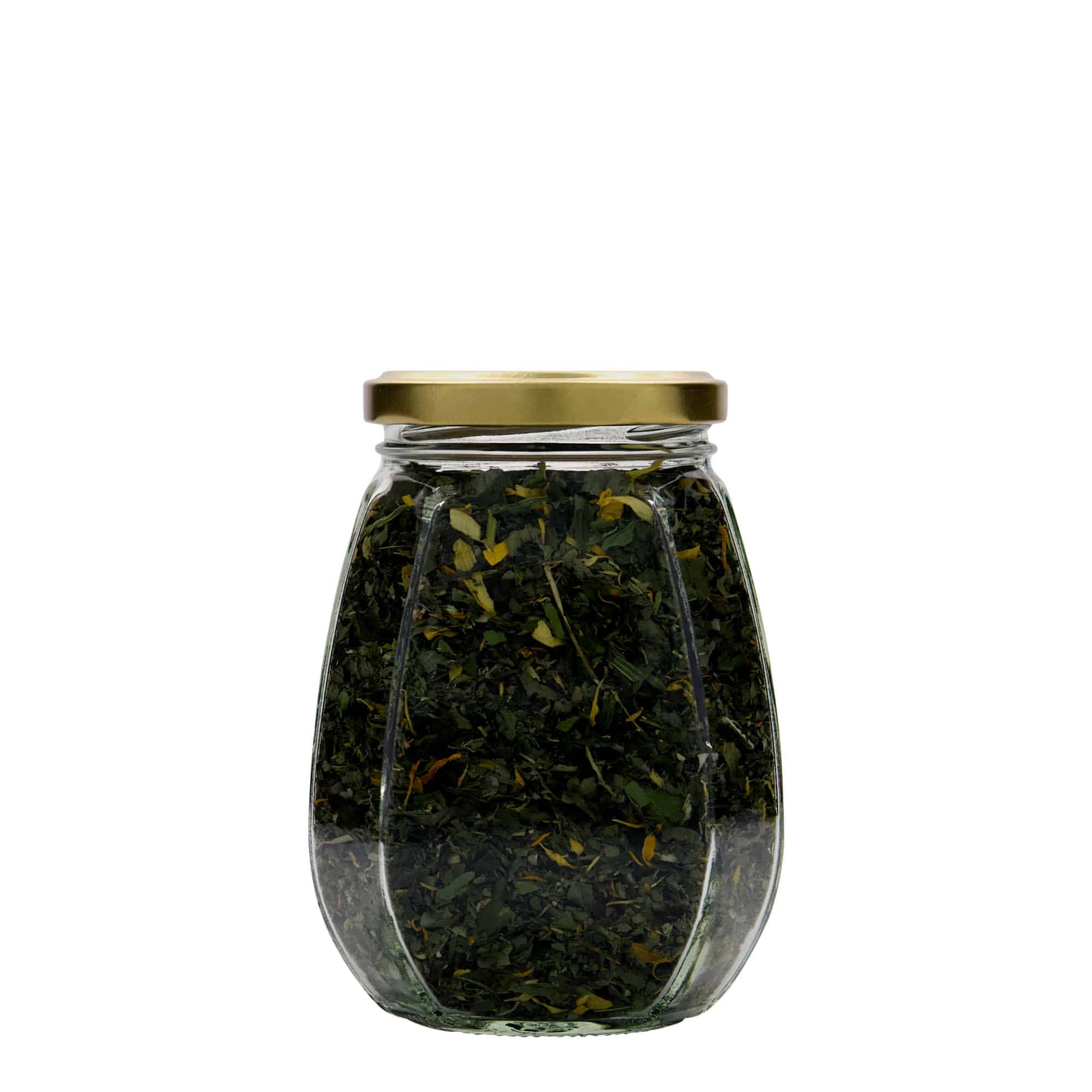 385 ml smykkeglas, sekskantet, åbning: Twist-Off (TO 63)